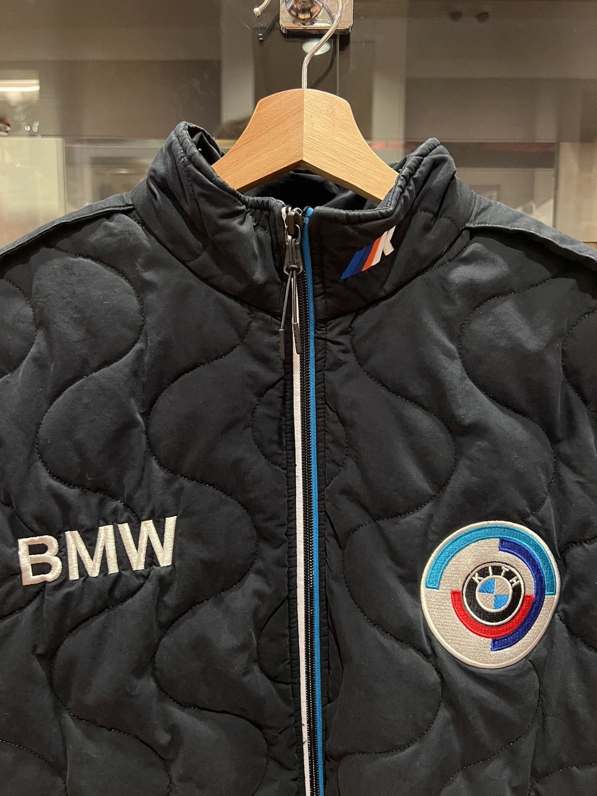 BMW × Kith Kith x BMW Quilted Racing Jacket Black Size US M / EU 48-50 / 2 - 3 Thumbnail