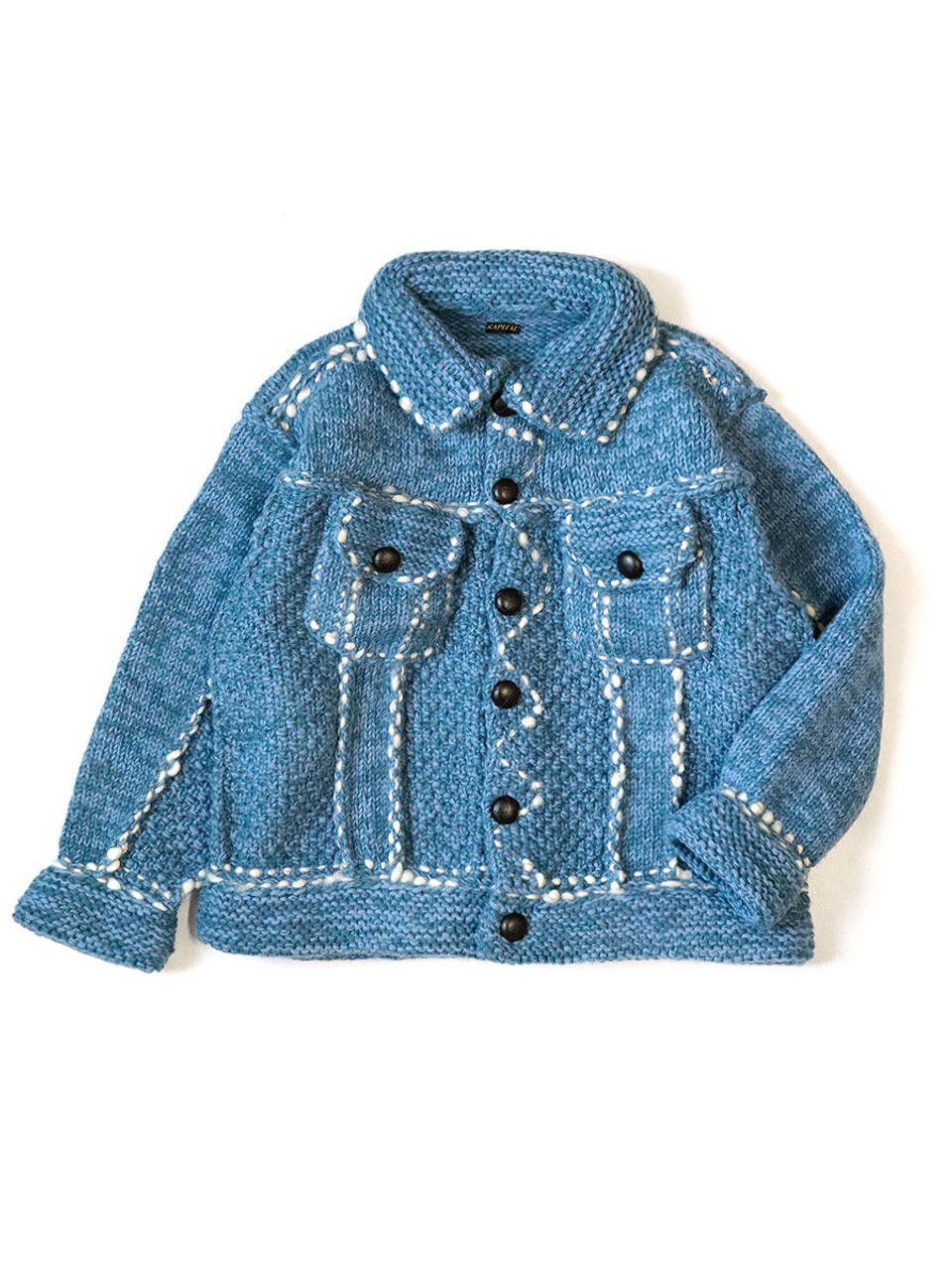 Kapital [OS] Wool Hand Knit Cowichan G Jean in Navy Size US L / EU 52-54 / 3 - 10 Thumbnail