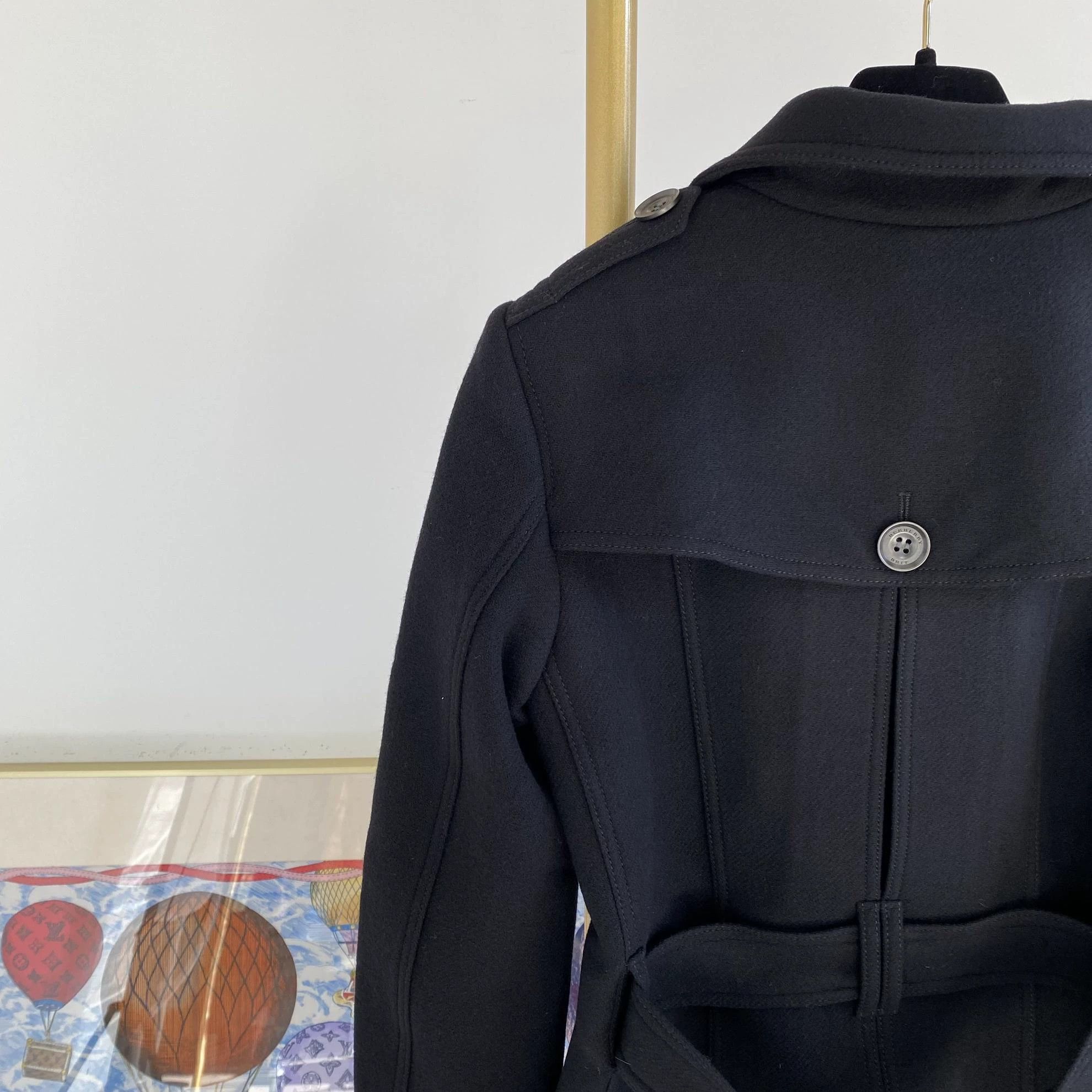Burberry Burberry Black Wool Coat UK 4 Size XS / US 0-2 / IT 36-38 - 5 Thumbnail