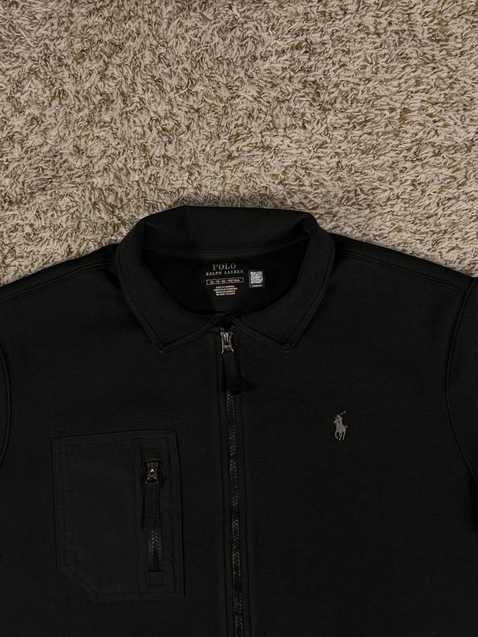 Polo Ralph Lauren Polo Ralph Lauren Double-Knit Black Shirt Jacket Size US XL / EU 56 / 4 - 2 Thumbnail