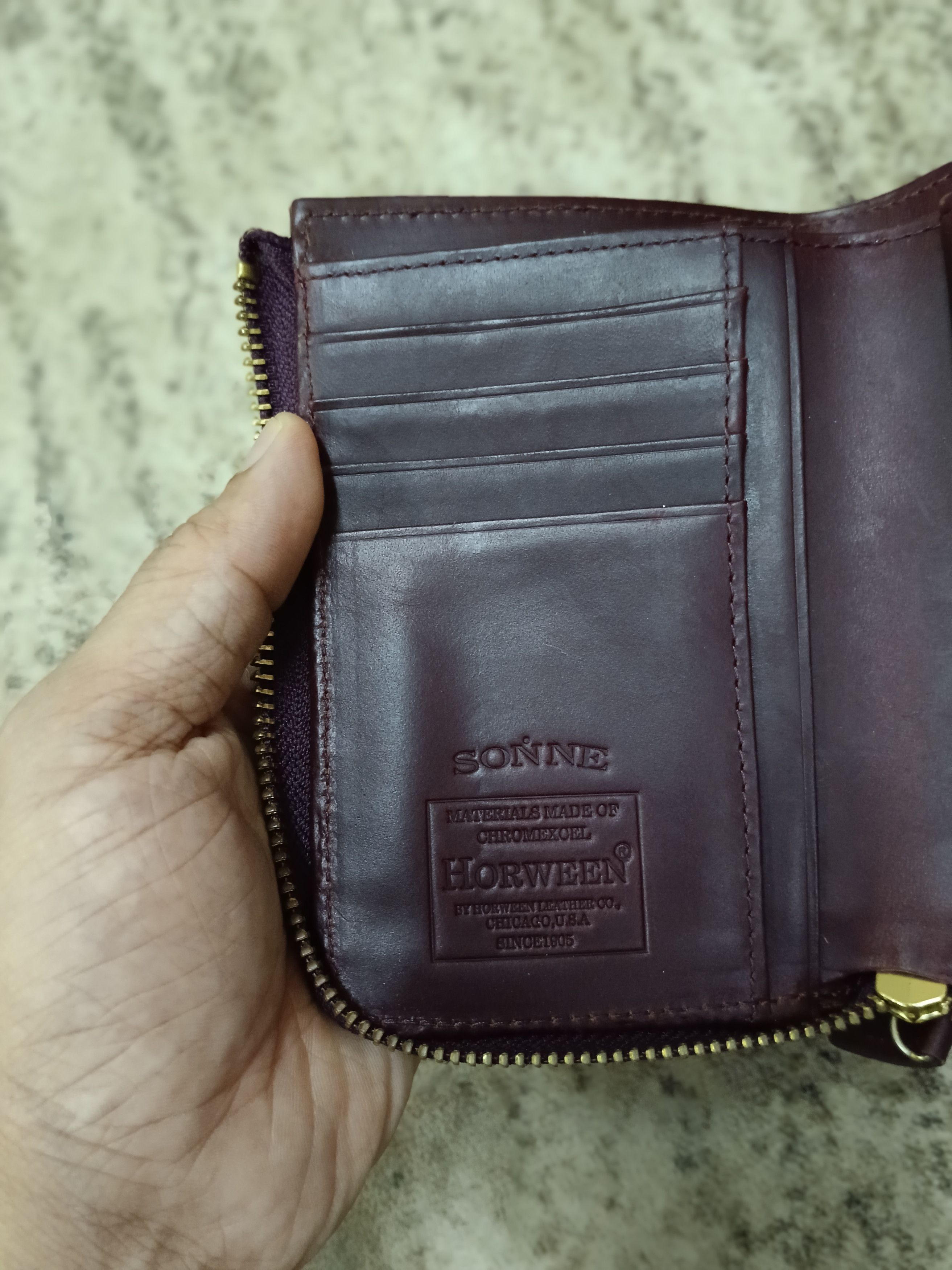 Horween Leather × Leather OG🔥GRAIL HORWEEN LEATHER BIFOLD WALLET Size ONE SIZE - 5 Thumbnail