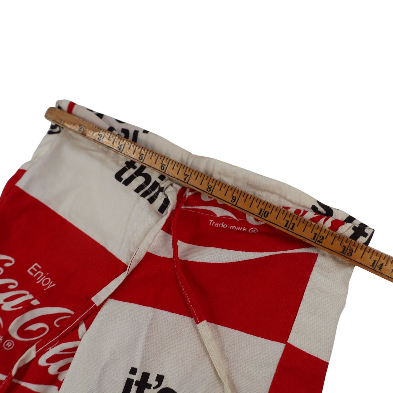 Coca Cola × Vintage VTG Coca Cola All Over Print Draw String Bell Bottom Pants Size 27" / US 4 / IT 40 - 5 Thumbnail