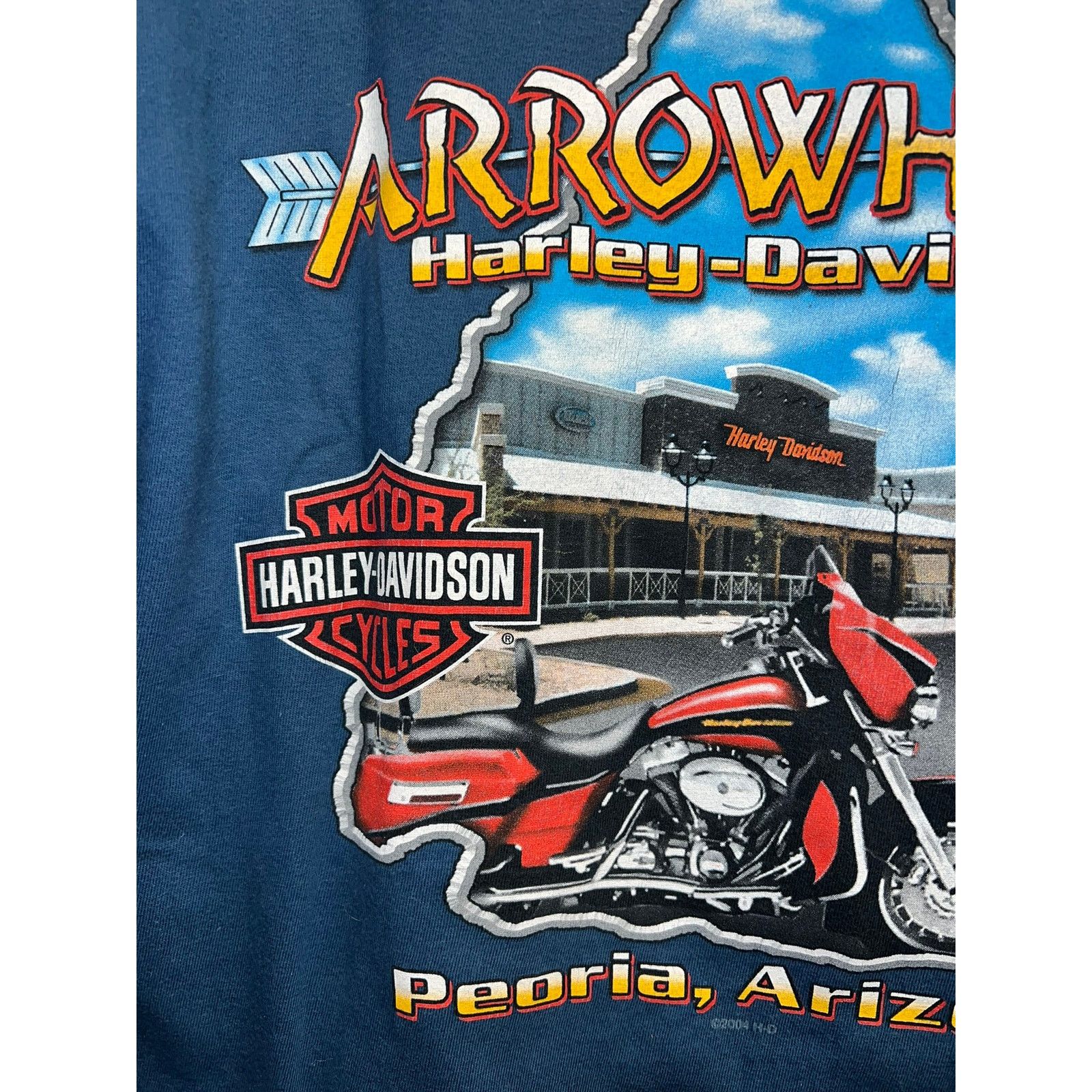 Harley Davidson Vintage Harley Davidson Arrowhead Shirt Peoria Tee 2004 VTG Size US XL / EU 56 / 4 - 8 Thumbnail