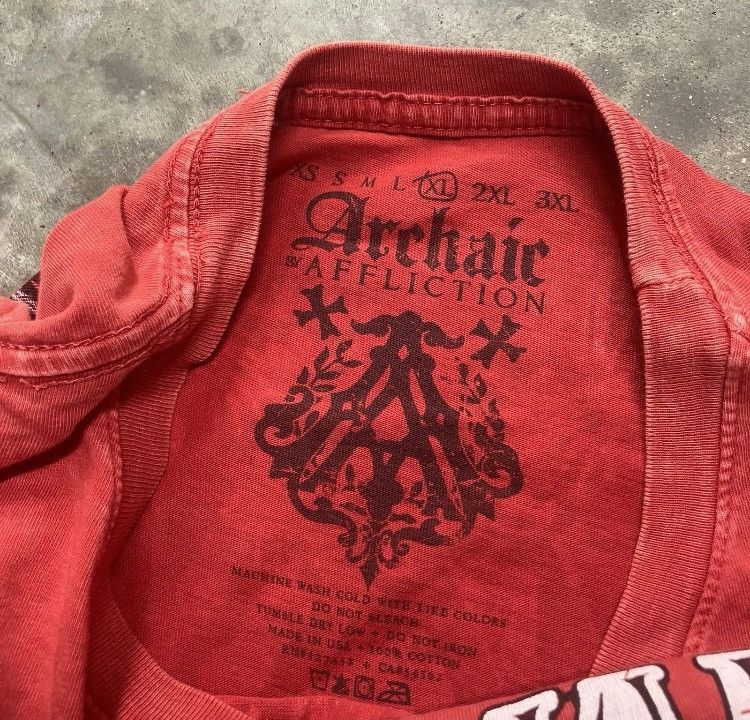 Affliction × Vintage Affliction Archaic Tee Shirt Size US XL / EU 56 / 4 - 4 Thumbnail