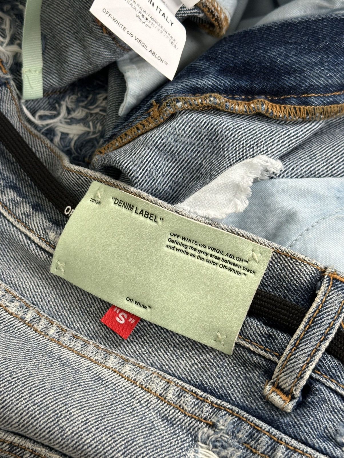Off-White Off-White - Virgil Abloh AW18 Coulisse Slim Distressed Jeans Size US 32 / EU 48 - 14 Thumbnail