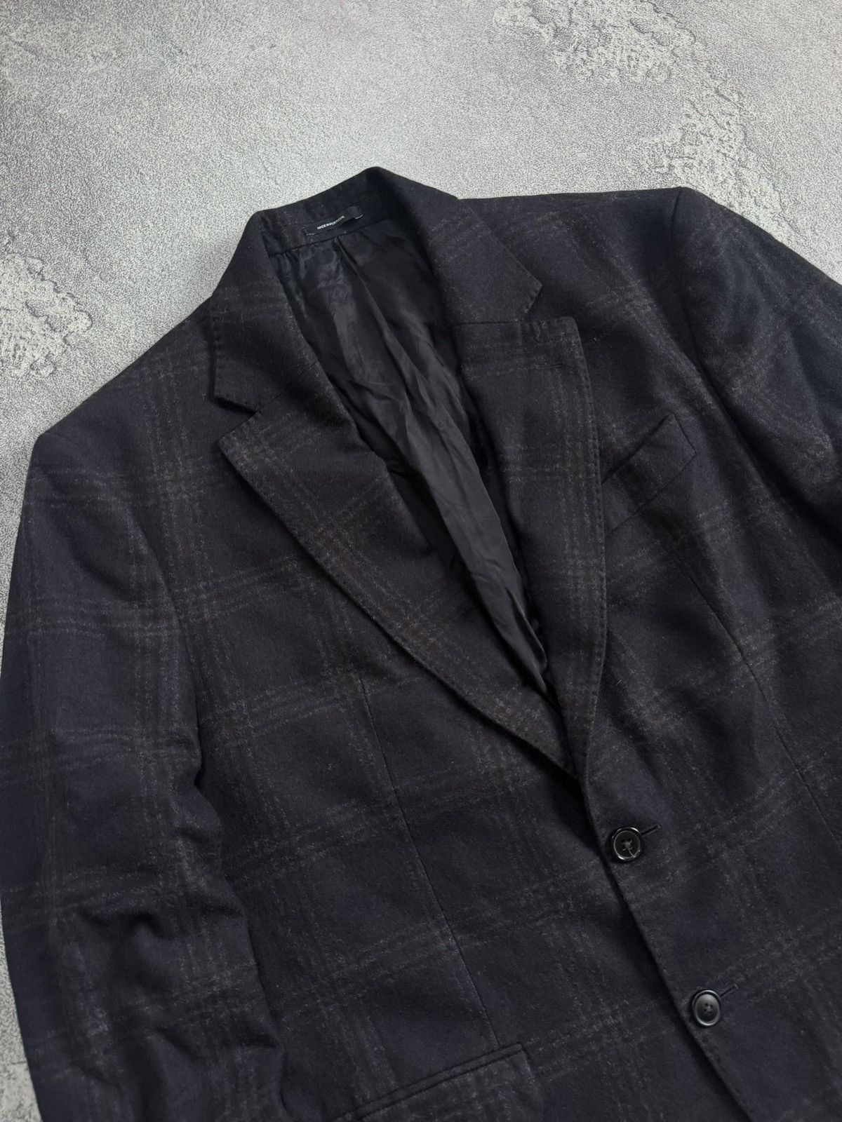 Massimo Dutti Massimo Dutti EUR54/USA44 Chekered blazer button up jacket Size 44R - 3 Thumbnail