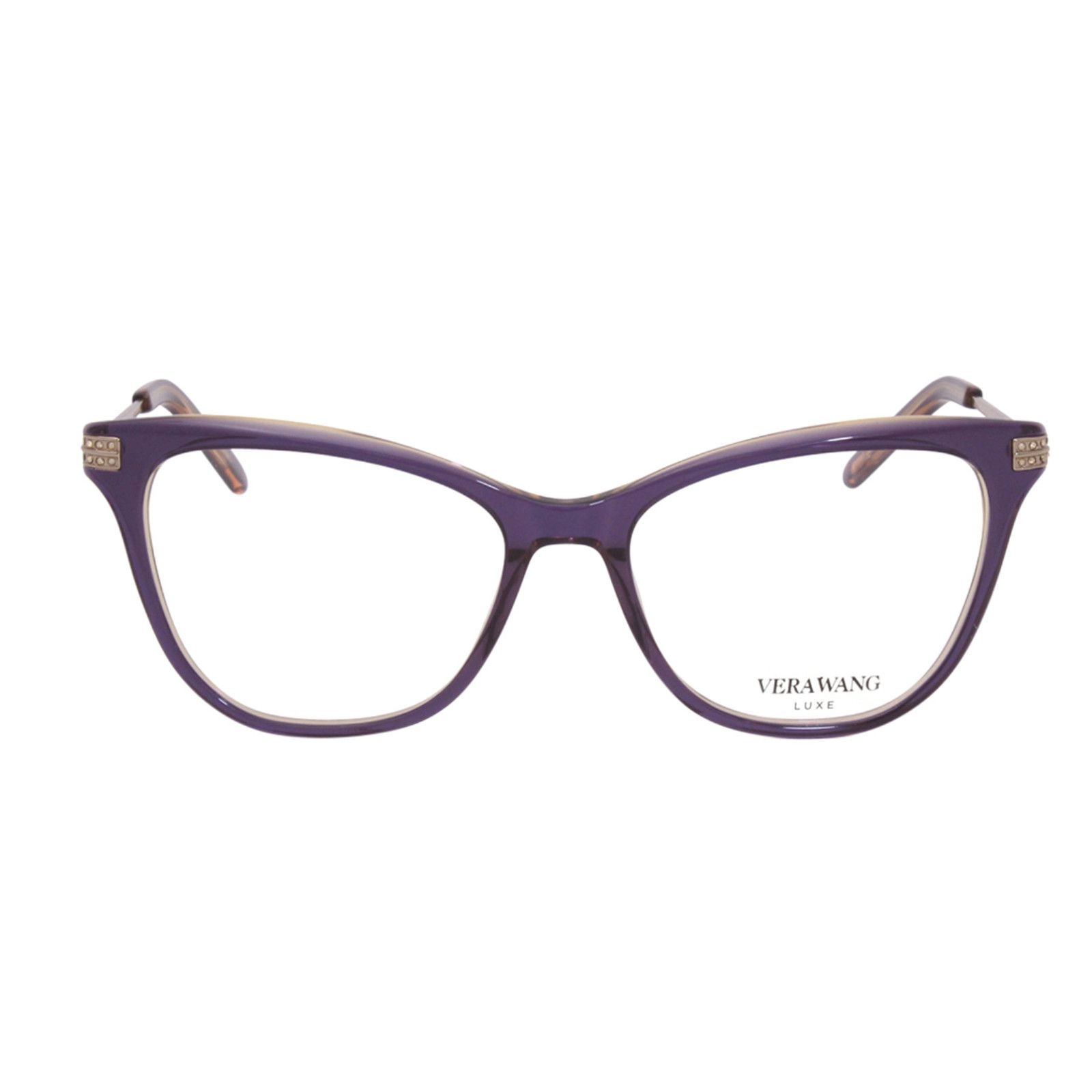 Vera Wang VERA WANG LUXE EVANGELINE LI PURPLE GOLD EYEGLASSES 52-16 Size ONE SIZE - 2 Thumbnail