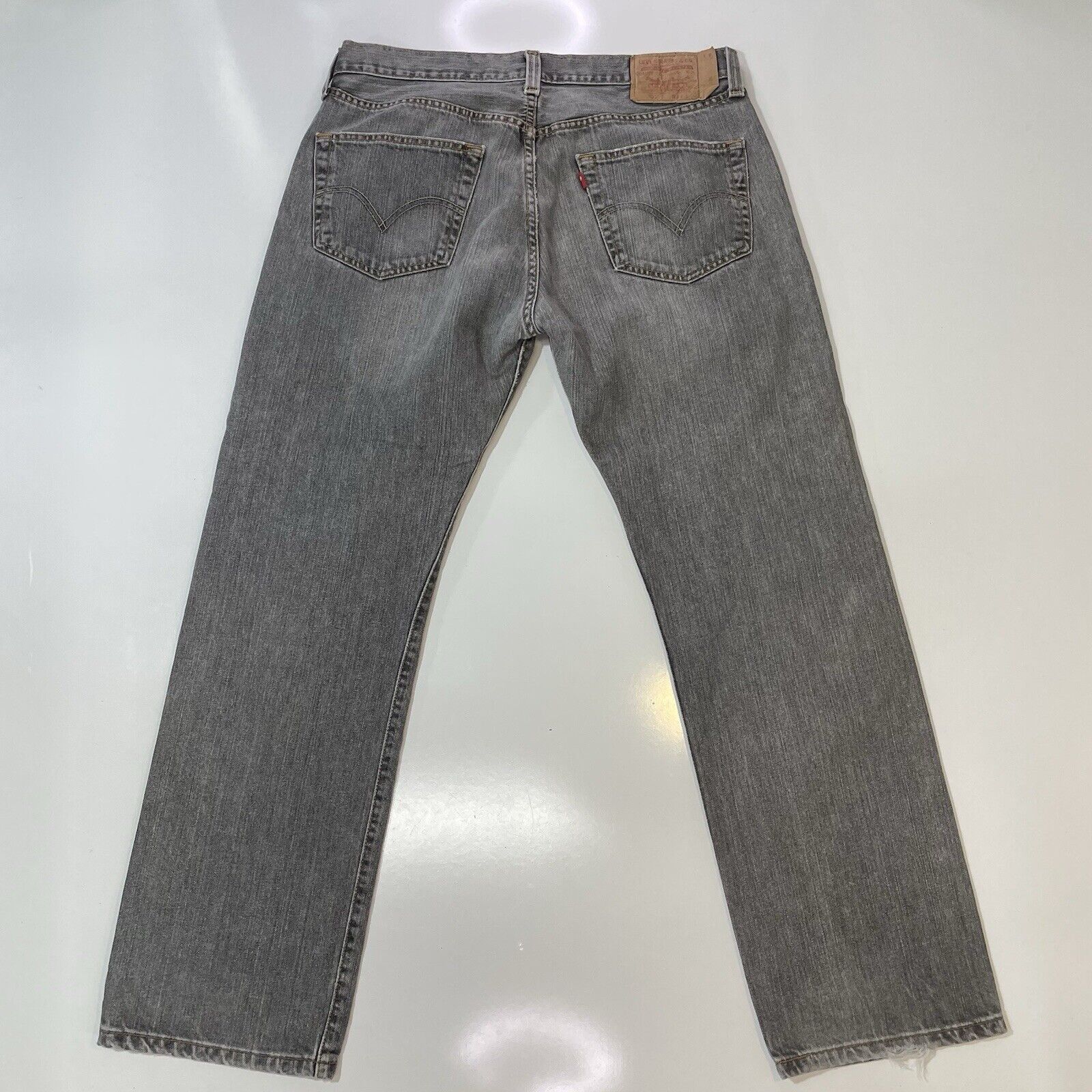 Levi's Levis 501 Denim Jeans Mens 34x30 Black Straight Button Fly Size US 34 / EU 50 - 10 Thumbnail