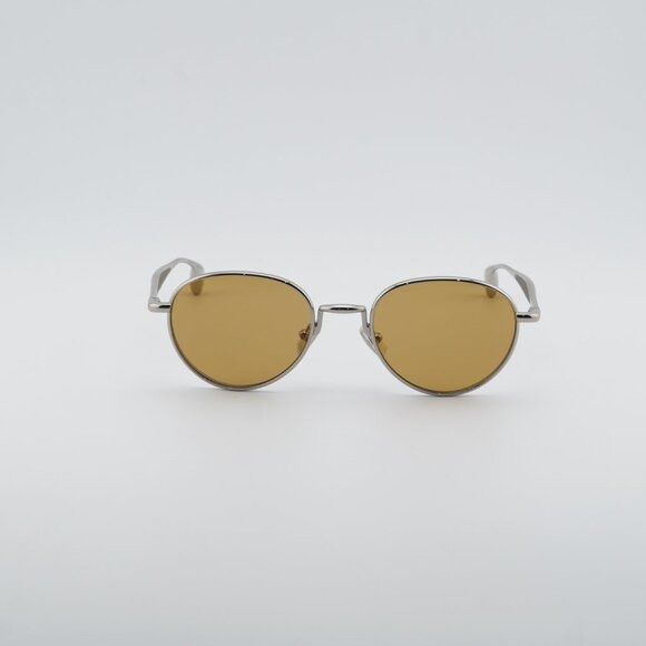 Bottega Veneta Bottega Veneta BV1396S 001 Sunglasses Silver Round Frame Size ONE SIZE - 3 Thumbnail