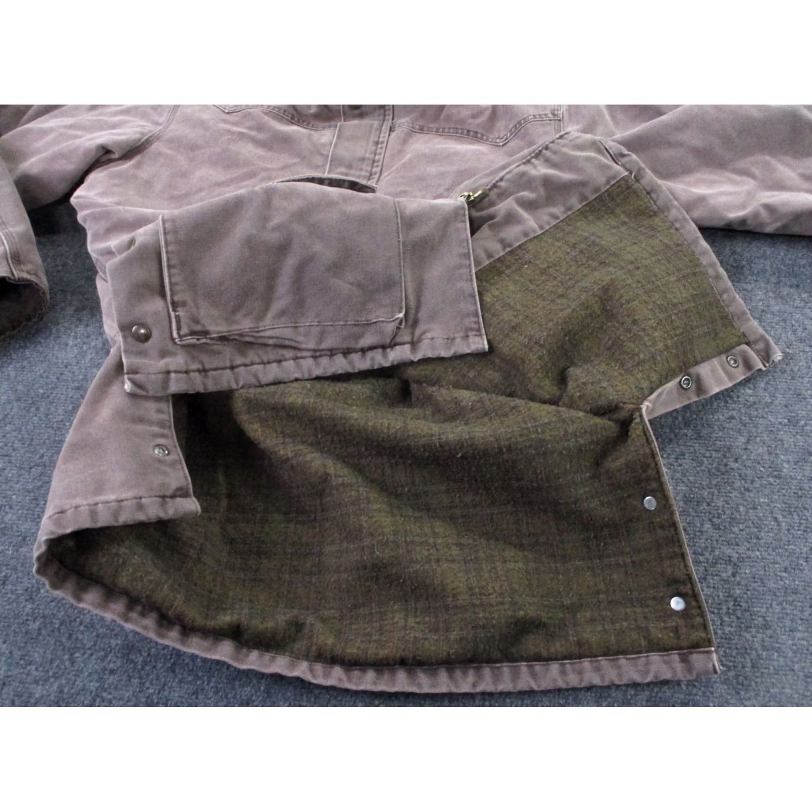 Carhartt VINTAGE Carhartt Jacket Mens XL Gray Blanket Lined Work Heavy Coat Farm Utility Shirt Size US XL / EU 56 / 4 - 7 Thumbnail