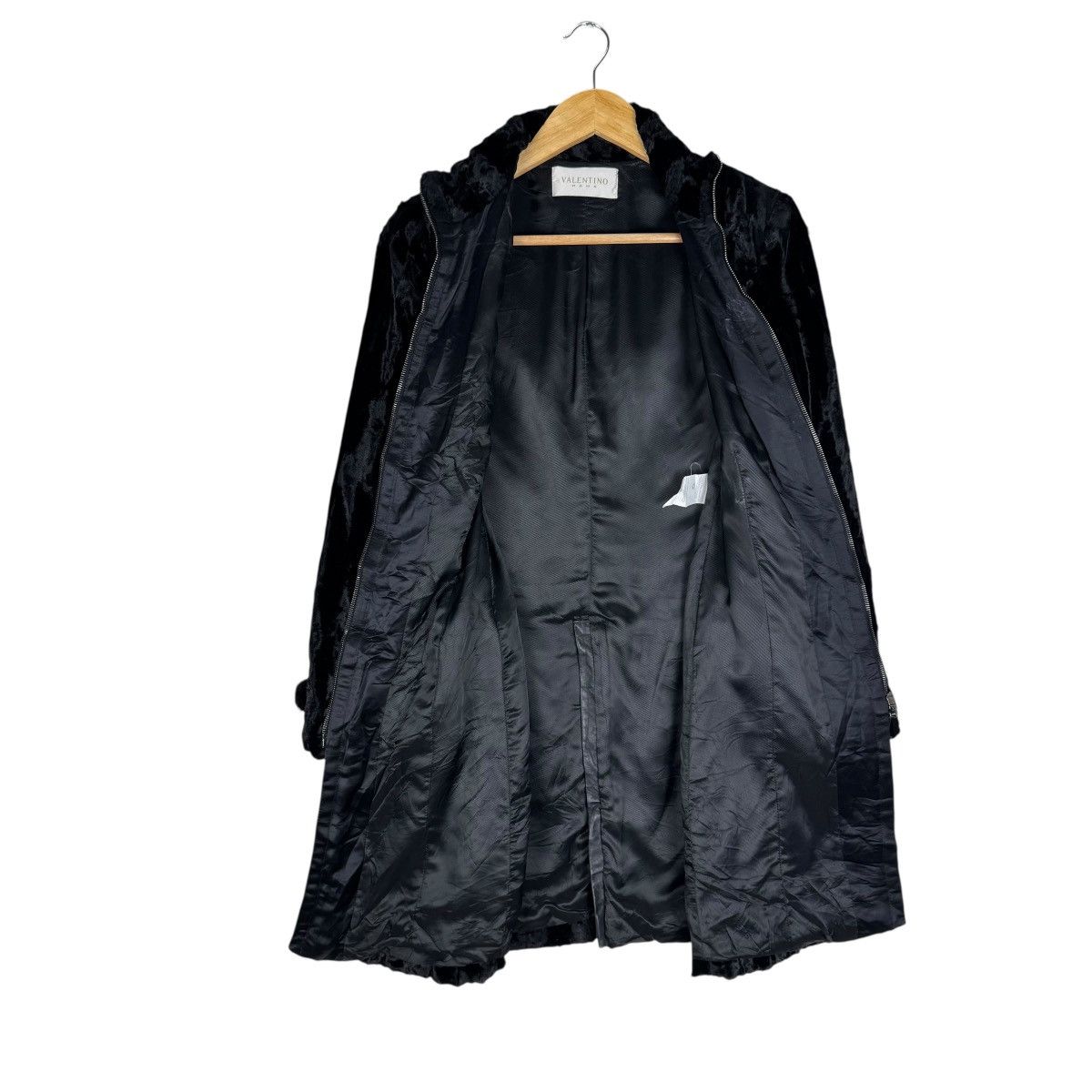 Valentino 🔥VALENTINO ROMA LEATHER PART LONG JACKET Size M / US 6-8 / IT 42-44 - 10 Thumbnail