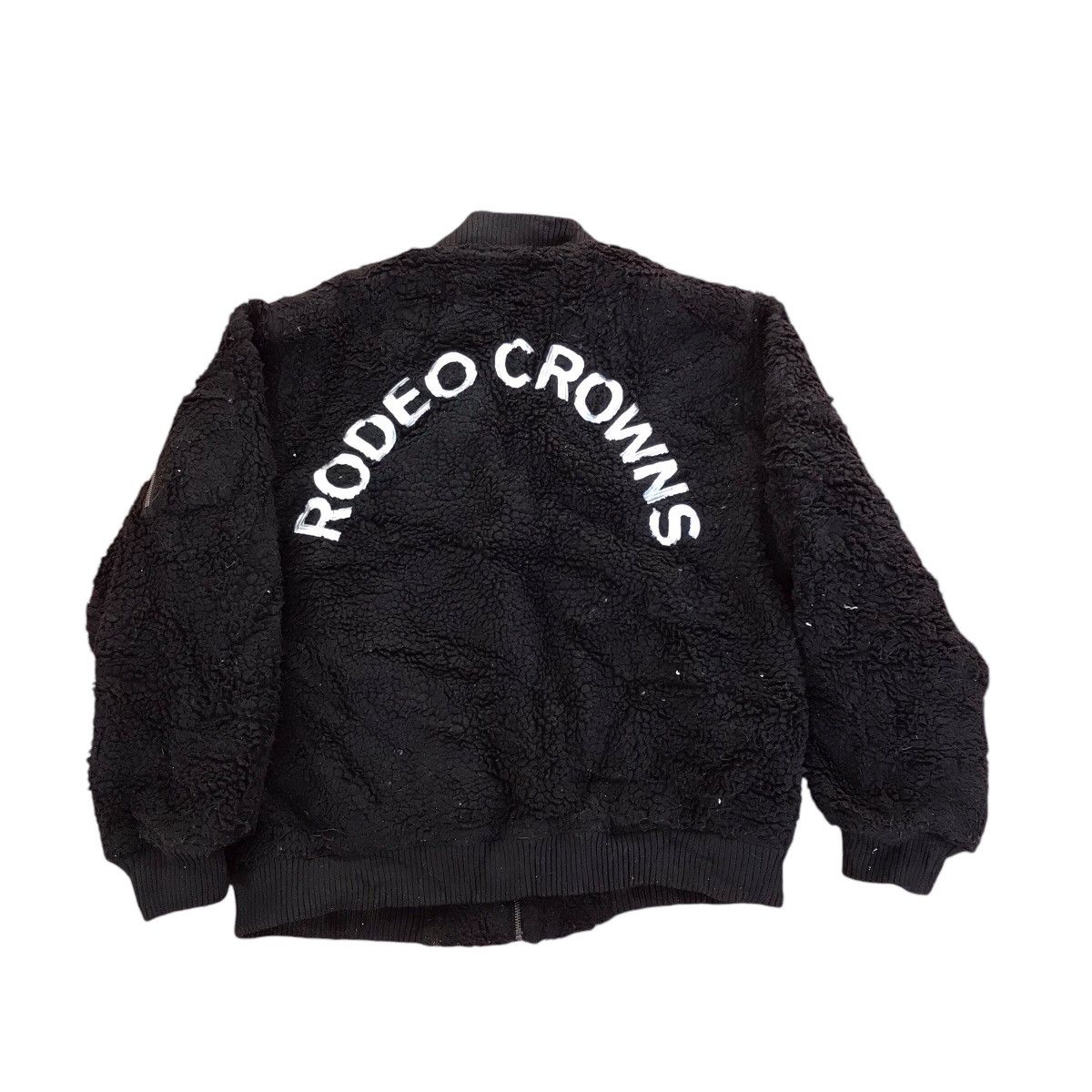 14th Addiction × Japanese Brand × Santa Cruz Skateboards VINTAGE RODEO CROWNS SKATE FUR BOMBERS STYLE JACKET Size US L / EU 52-54 / 3 - 2 Thumbnail