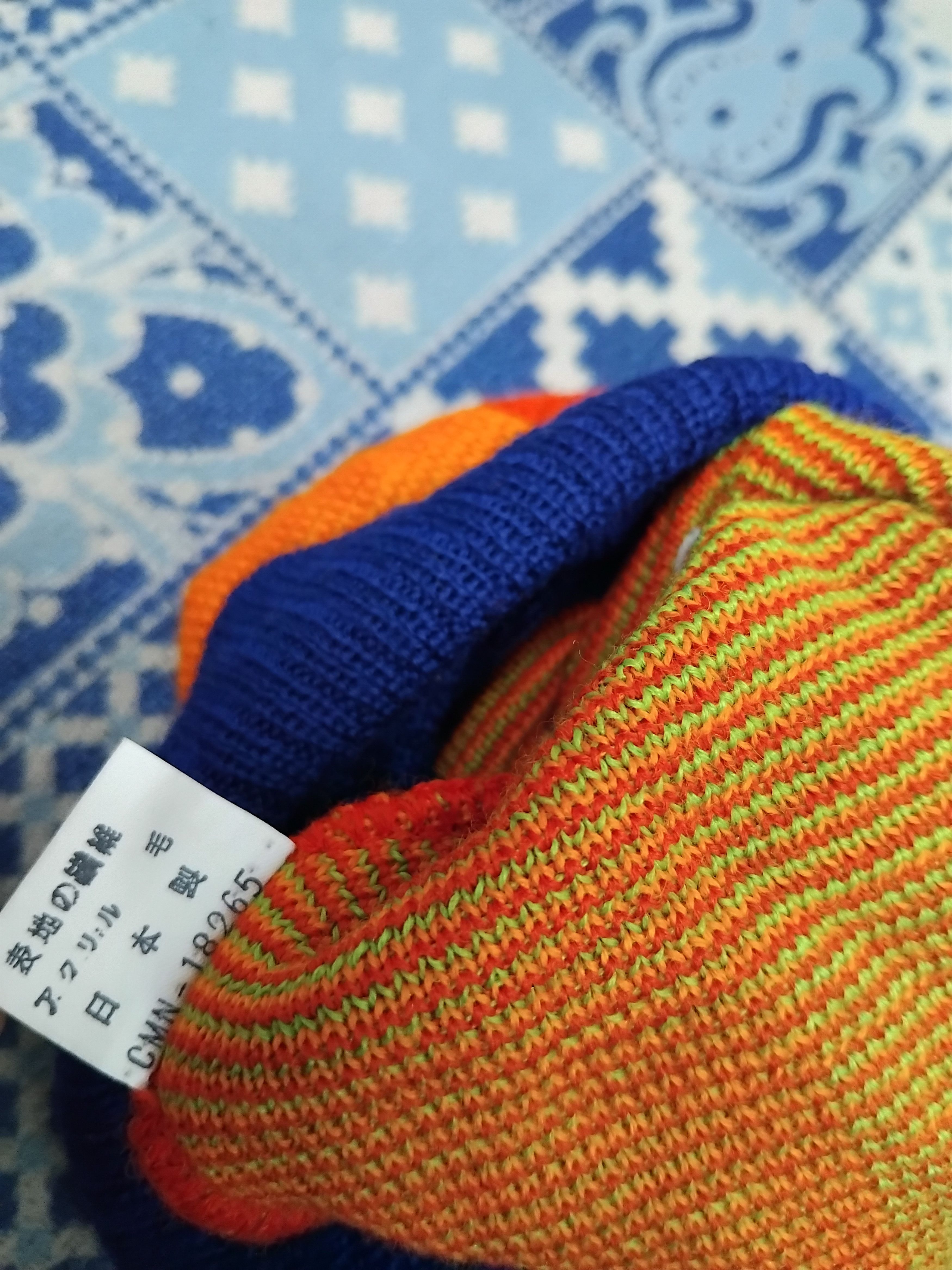 Japanese Brand Cismon multicolour beanie hat Size ONE SIZE - 3 Thumbnail
