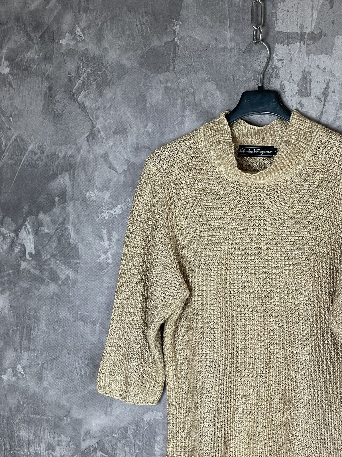 Salvatore Ferragamo Salvatore Ferrogamo Heavy Knit Vintage Archive Sweater Size L / US 10 / IT 46 - 3 Thumbnail
