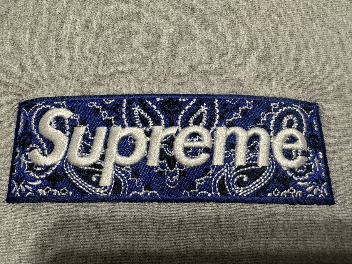 Supreme Supreme FW19 Bandana Box Logo Hoodie Grey Medium Size US M / EU 48-50 / 2 - 5 Thumbnail