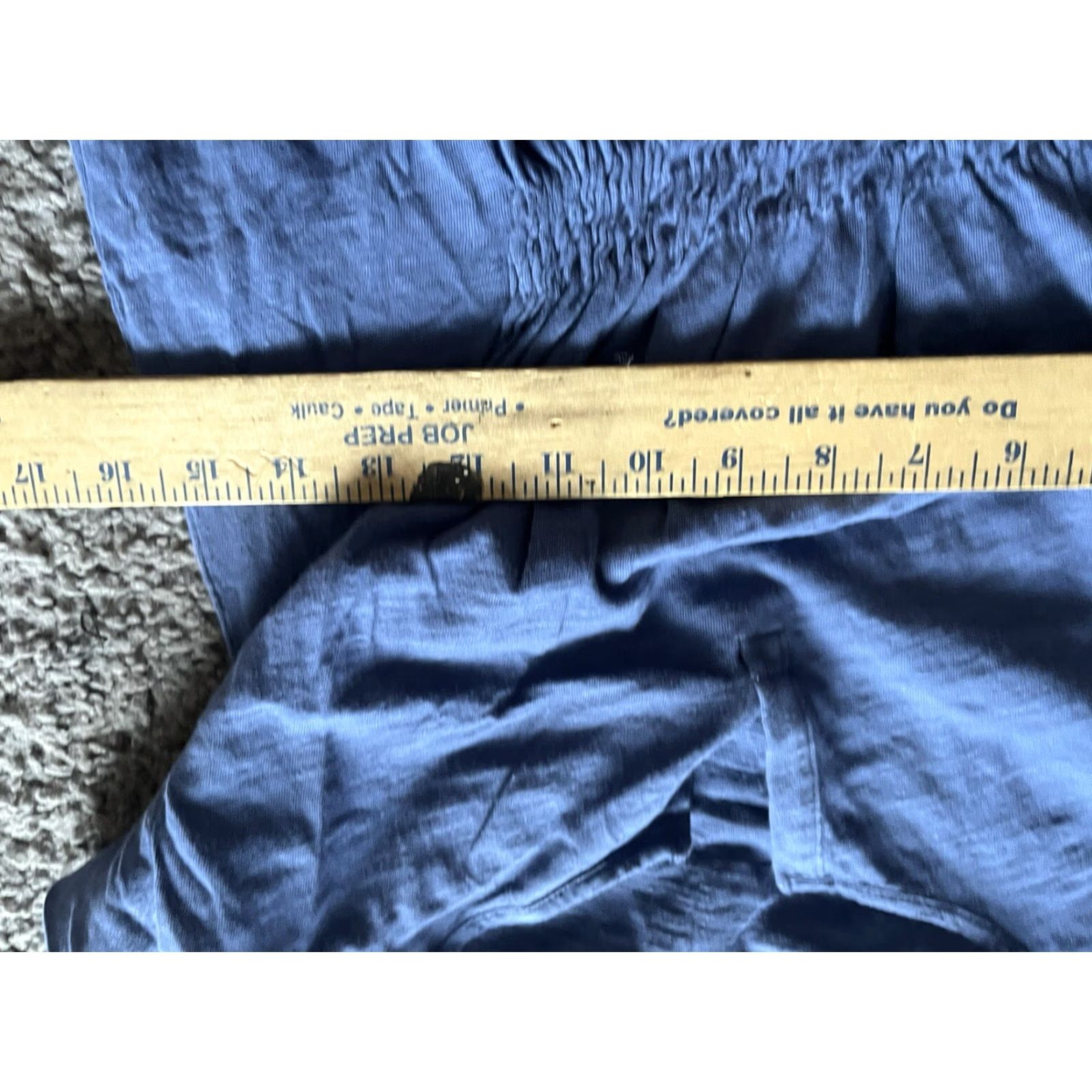 Gap VINTAGE Gap Maternity Long Sleeve Blouse in Semi Sheer Blue - Sz Large Blue Sheer 100% polyester Womens L Sleeve V-Neck Size L / US 10 / IT 46 - 5 Thumbnail