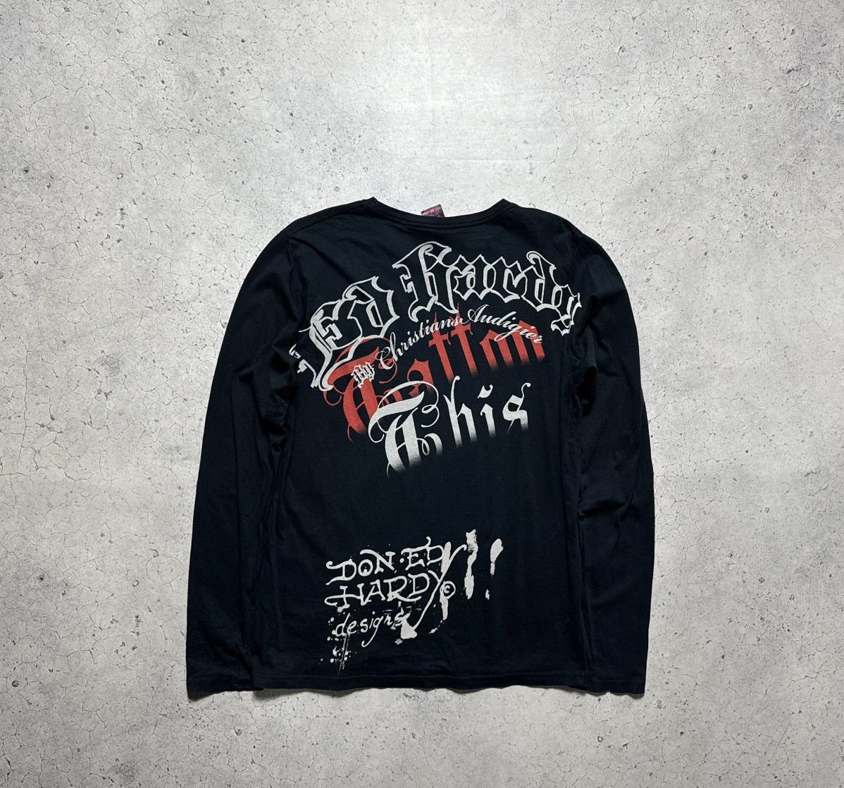 Ed Hardy Ed Hardy by Christian Audigier Big Logo Long Sleeve Size M Size US M / EU 48-50 / 2 - 11 Thumbnail