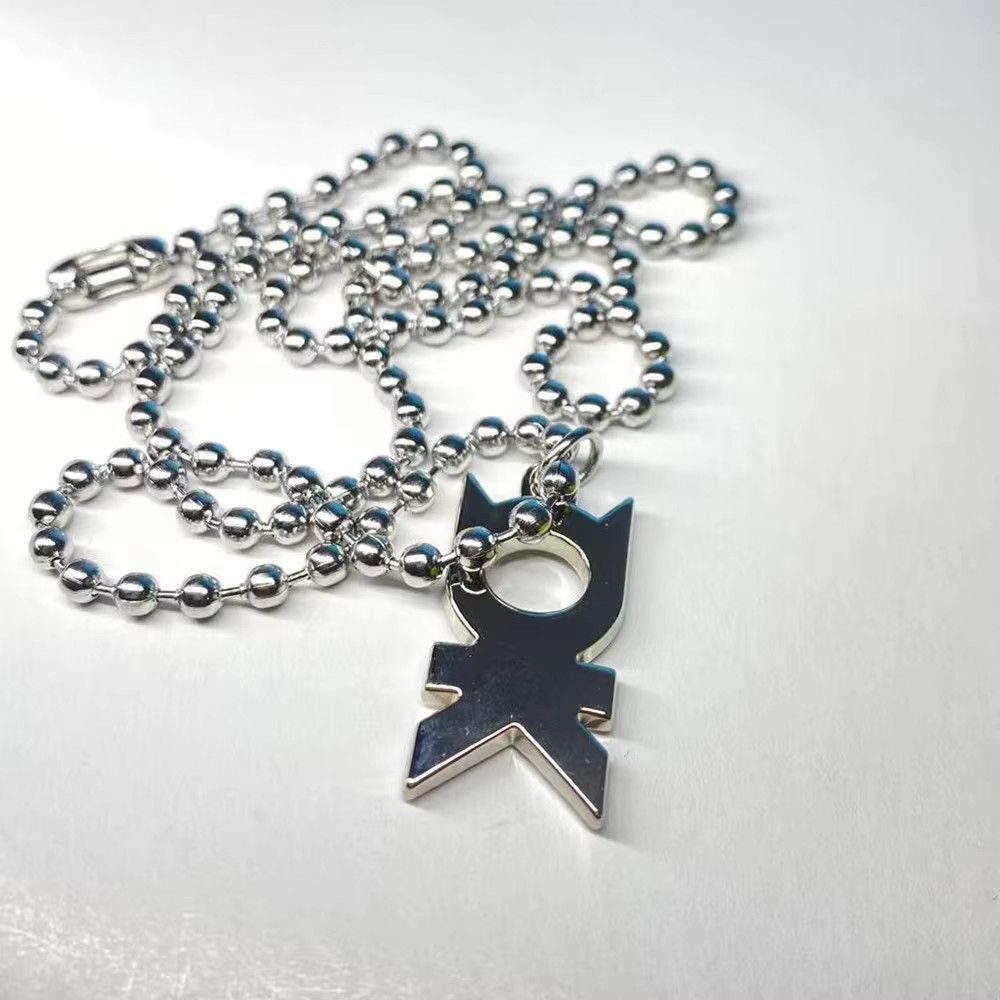 Jewelry Curved OK Letter Pendant Necklace Size ONE SIZE - 2 Thumbnail