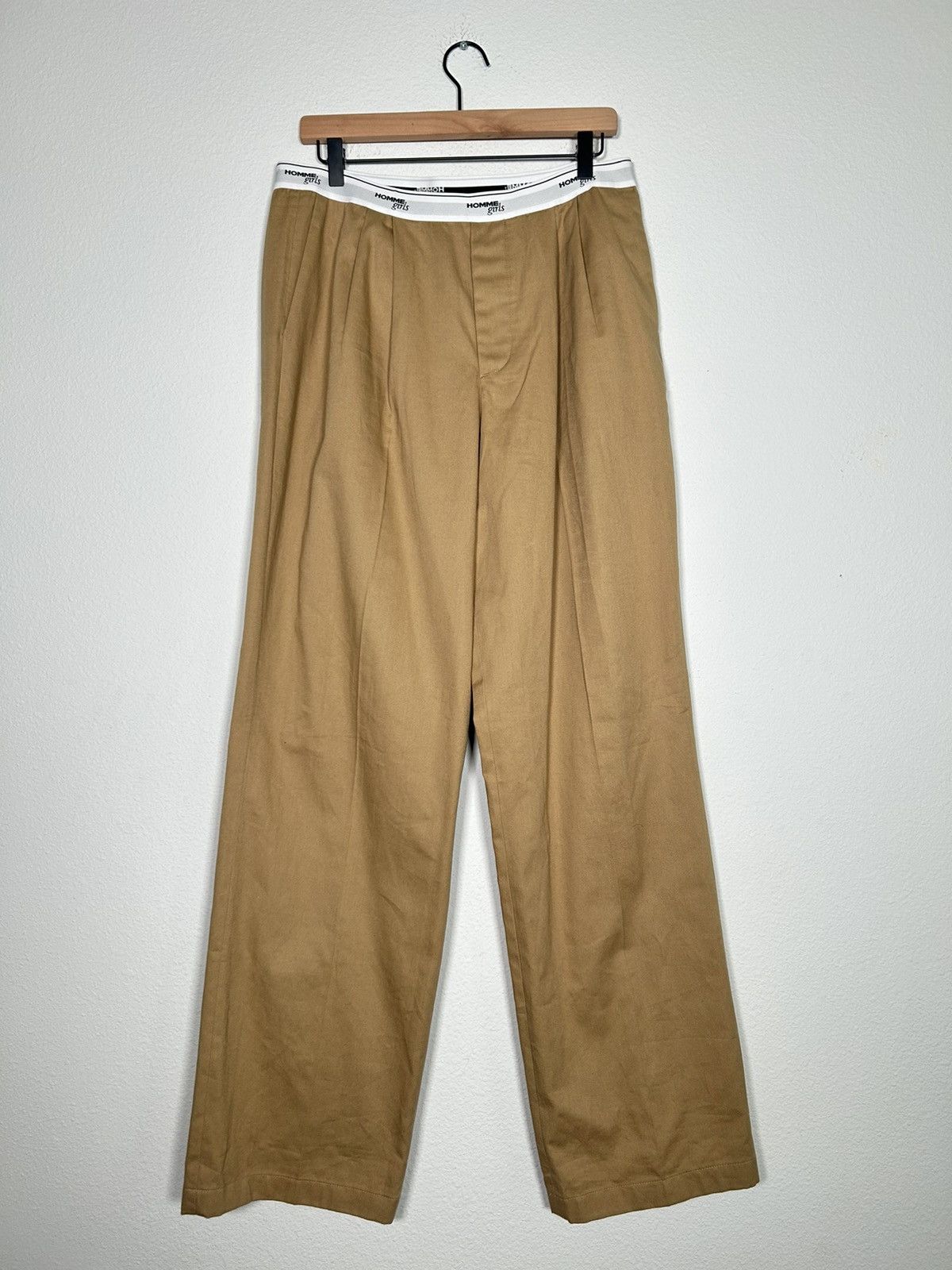 Designer ‘Homme Girls’ Elastic Waist Band Wide Leg Trousers Size US 32 / EU 48 - 1 Thumbnail