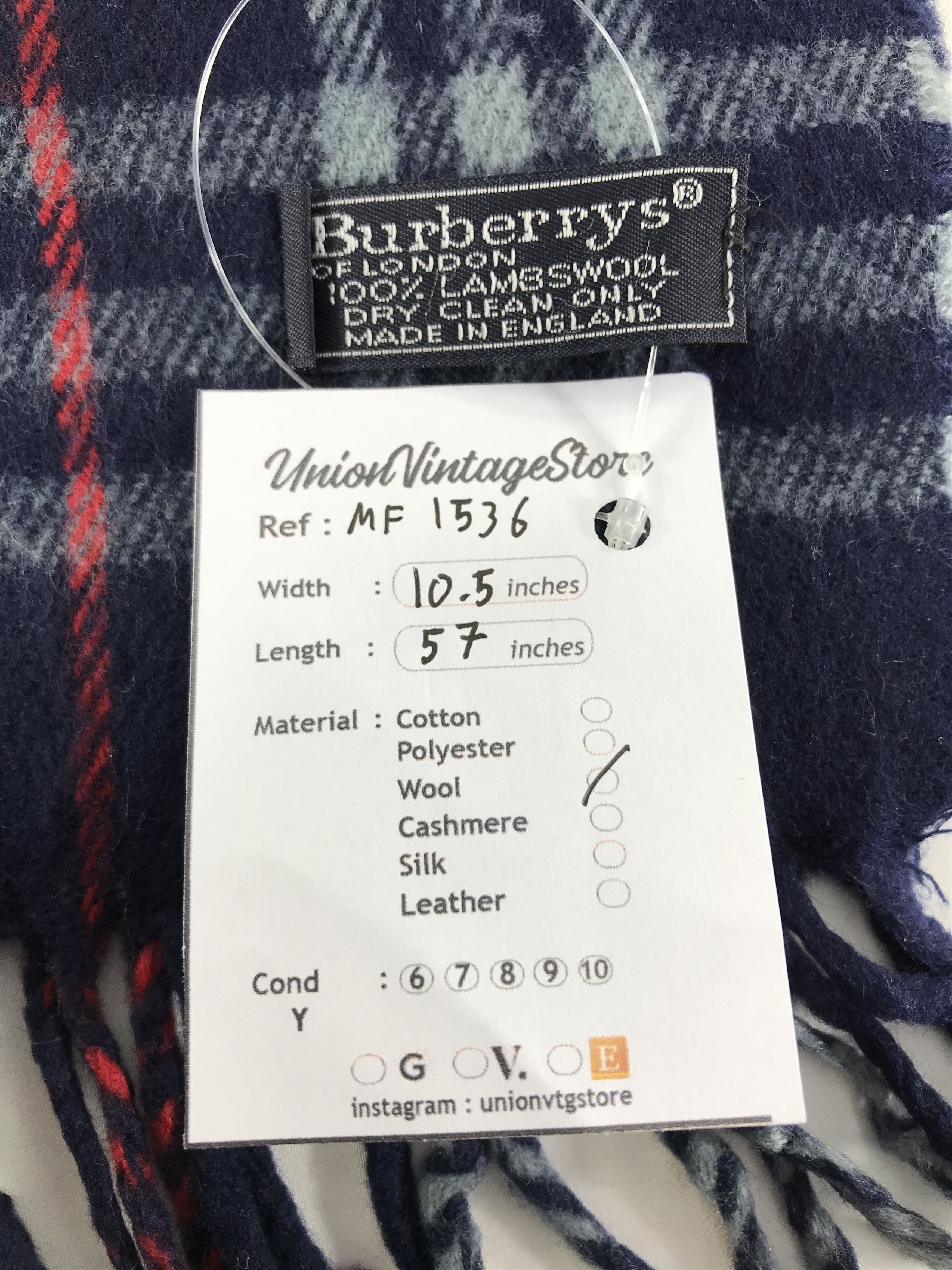 Burberry Vintage Burberry Scarf/Muffler/Neckwear MF1536 Size ONE SIZE - 4 Thumbnail