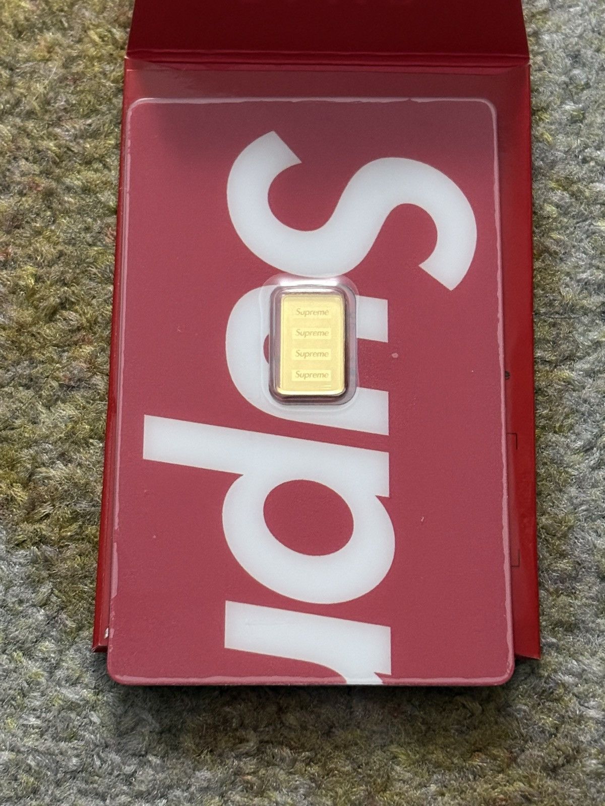 Supreme Supreme Gold Bar Pendant 14K Gold SS16 | Grailed