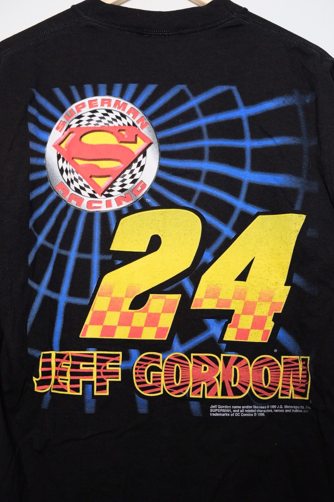 NASCAR × Vintage Vintage 1999 Nascar Jeff Gordon x Superman t-shirt Size US L / EU 52-54 / 3 - 4 Thumbnail