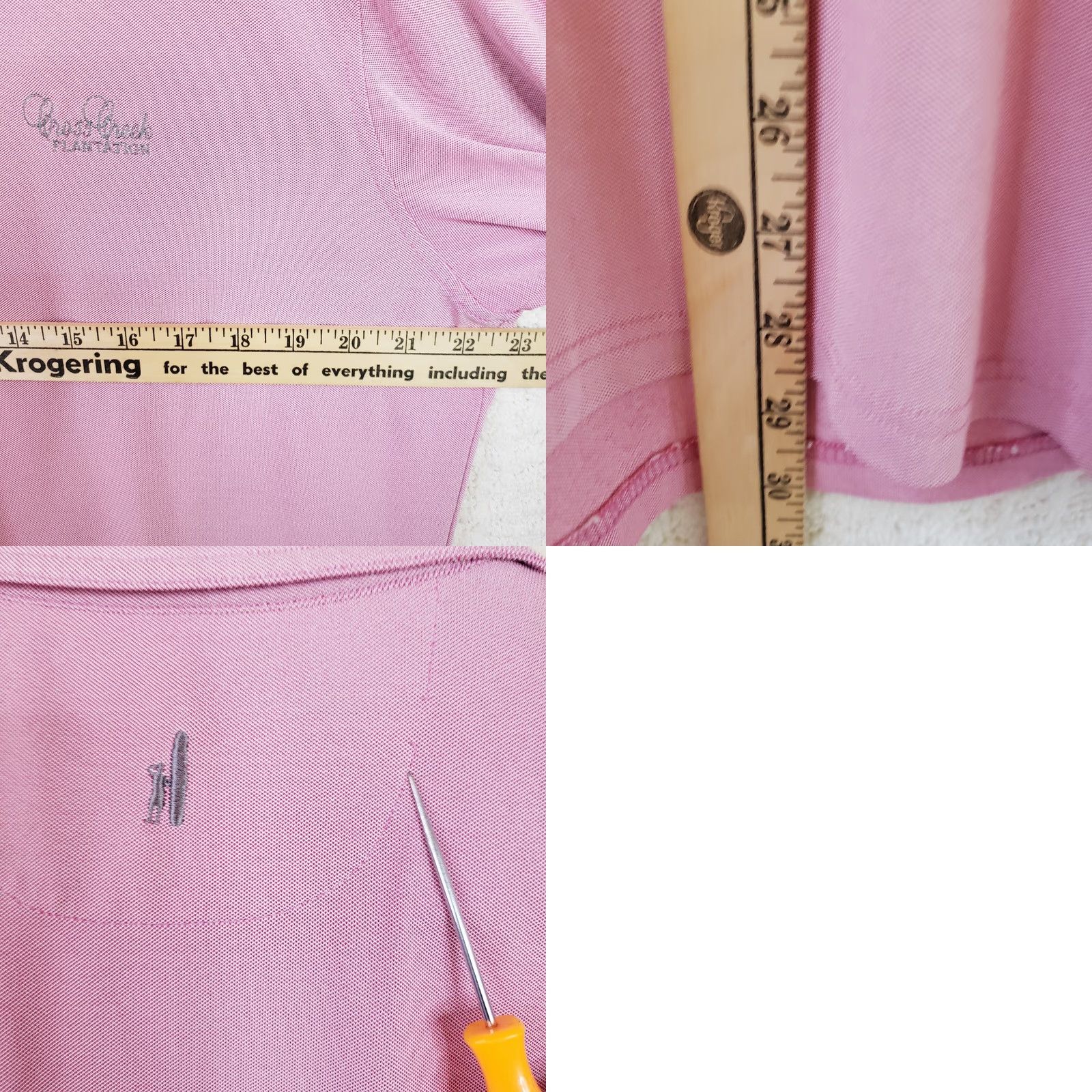 johnnie-O johnnie-O Polo Shirt Mens M Pink Short Sleeve Pullover Polyester Knit Striped Logo Cross Creek Plantation Size US M / EU 48-50 / 2 - 9 Thumbnail