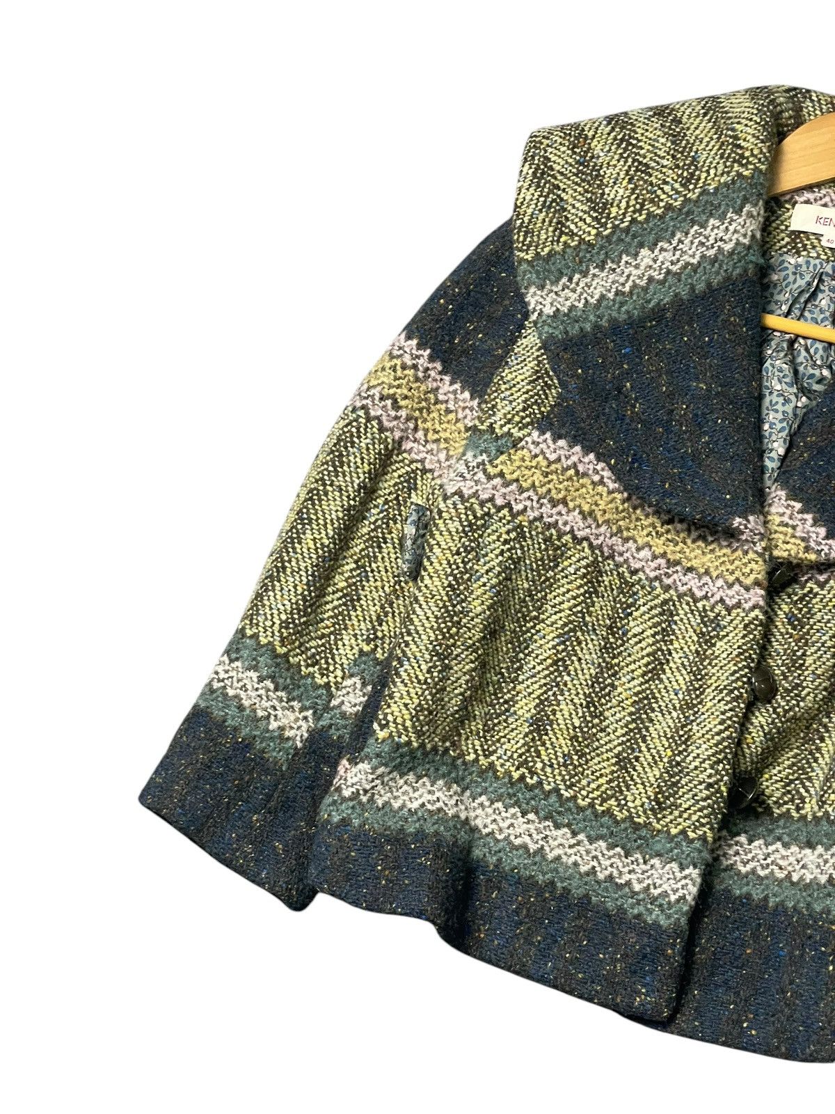 Japanese Brand × Kenzo × Vintage KENZO Knitted Wool Crop Coat (94) Size US XXS / EU 40 - 4 Thumbnail
