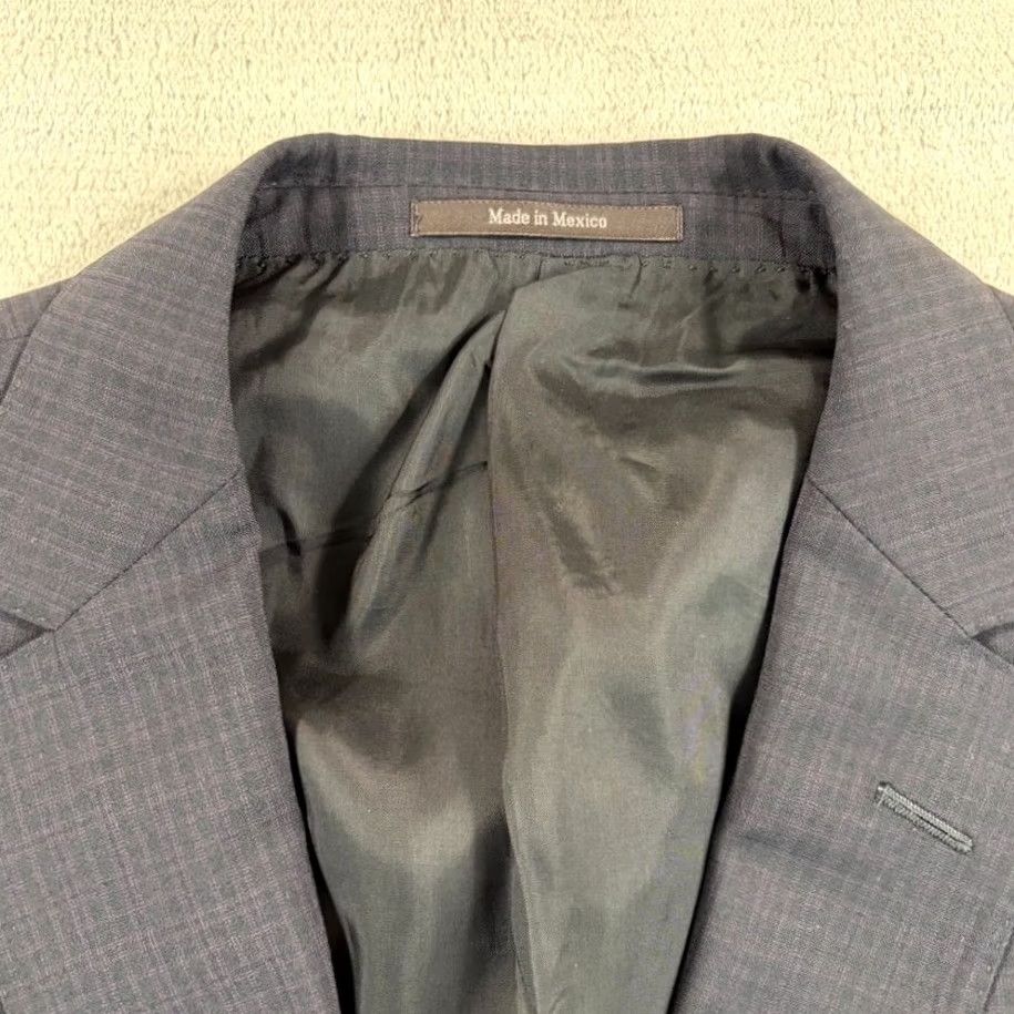 Ermenegildo Zegna VINTAGE? Ermenegildo Z Zegna Drop 8 Wool Suit 2 Piece Black Purple Plaid 42L Pants 36x34 Size 42R - 2 Thumbnail
