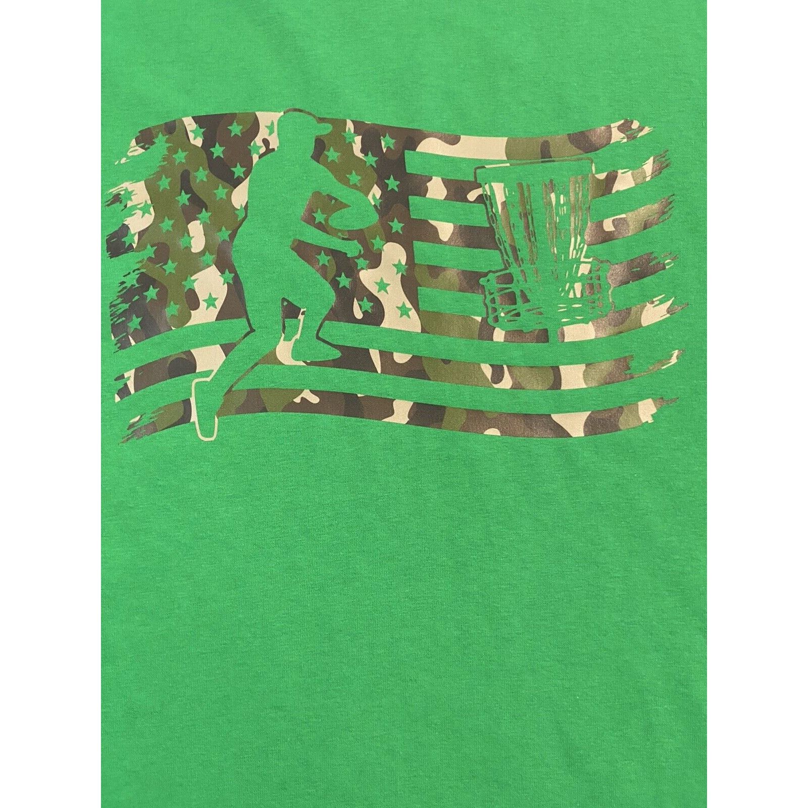 Gildan Disc Golf Shirt PATRIOTIC CAMO Flag Logo XL T-Shirt Size US XL / EU 56 / 4 - 2 Thumbnail