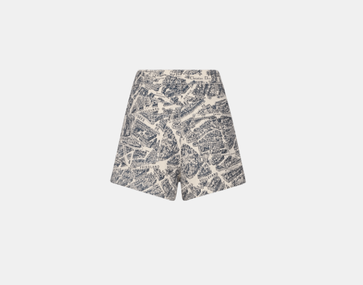 Dior o1w1db11225 422P83 Short in White/Navy Blue Size 30" / US 8 / IT 44 - 2 Thumbnail