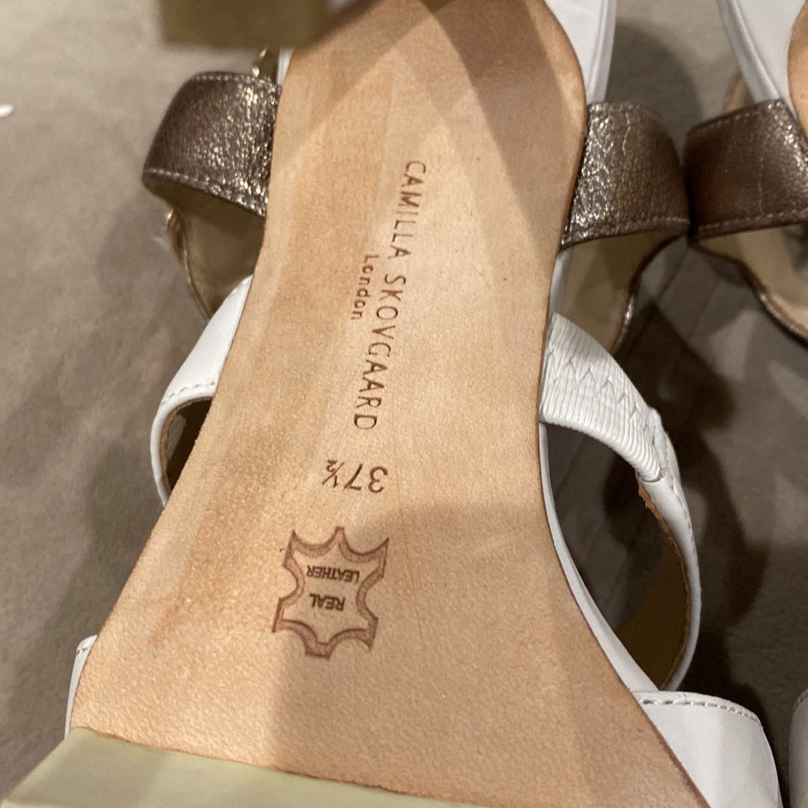 Designer Camilla Skovgaard Morlun Platform Sandals White Size US 7.5 / IT 37.5 - 10 Thumbnail