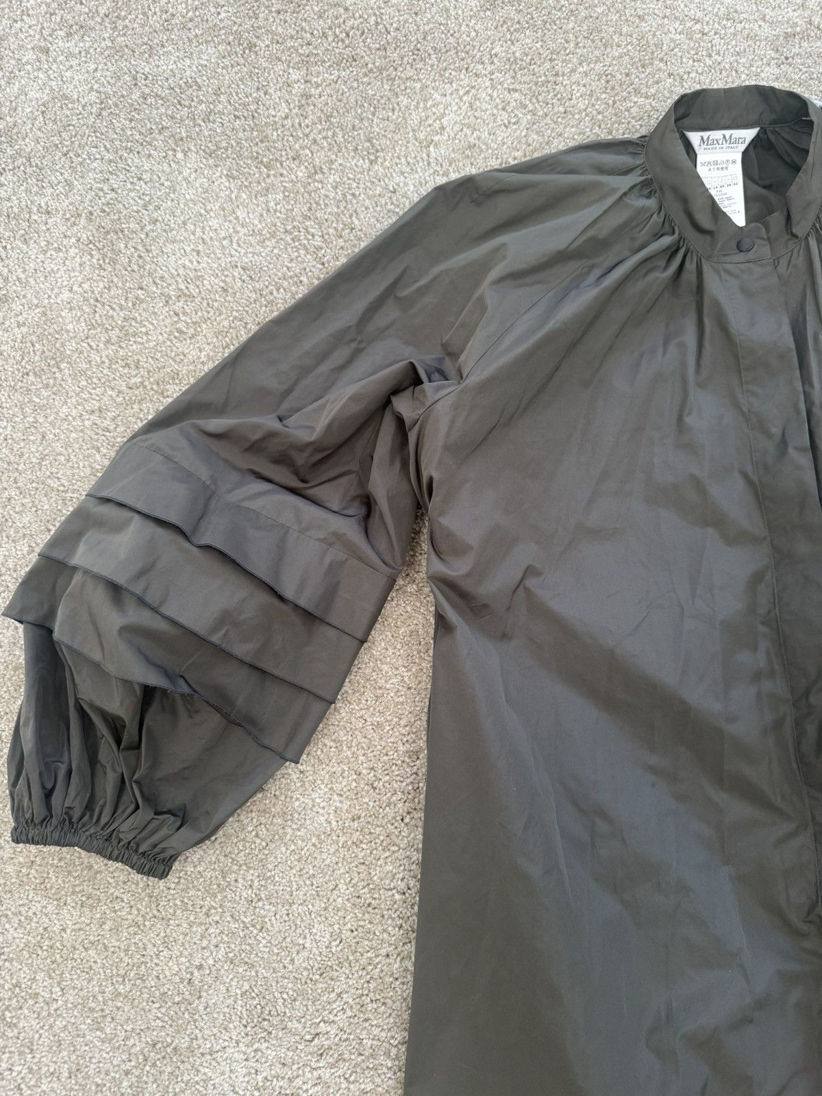 Max Mara Max Mara Studio Black Midi Coat – Balloon Sleeves Size XL / US 12-14 / IT 48-50 - 4 Thumbnail