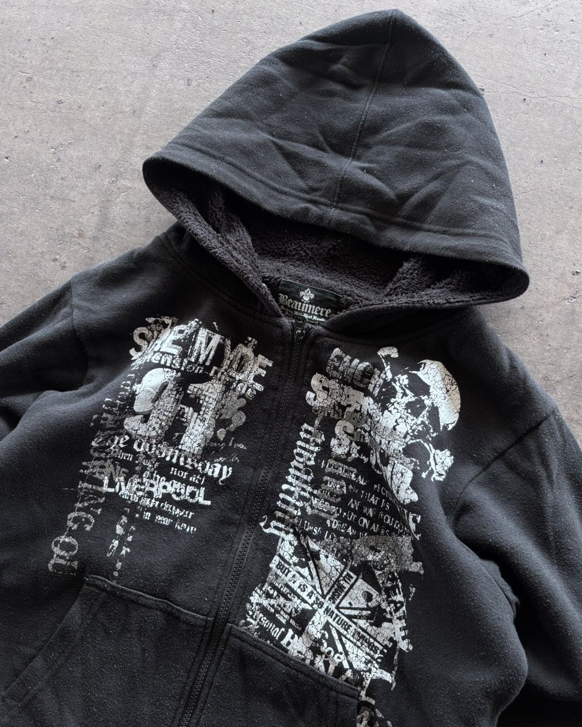 Beaumere 2000s Beumere Poem Sierra Black Hoodie Size US L / EU 52-54 / 3 - 2 Thumbnail