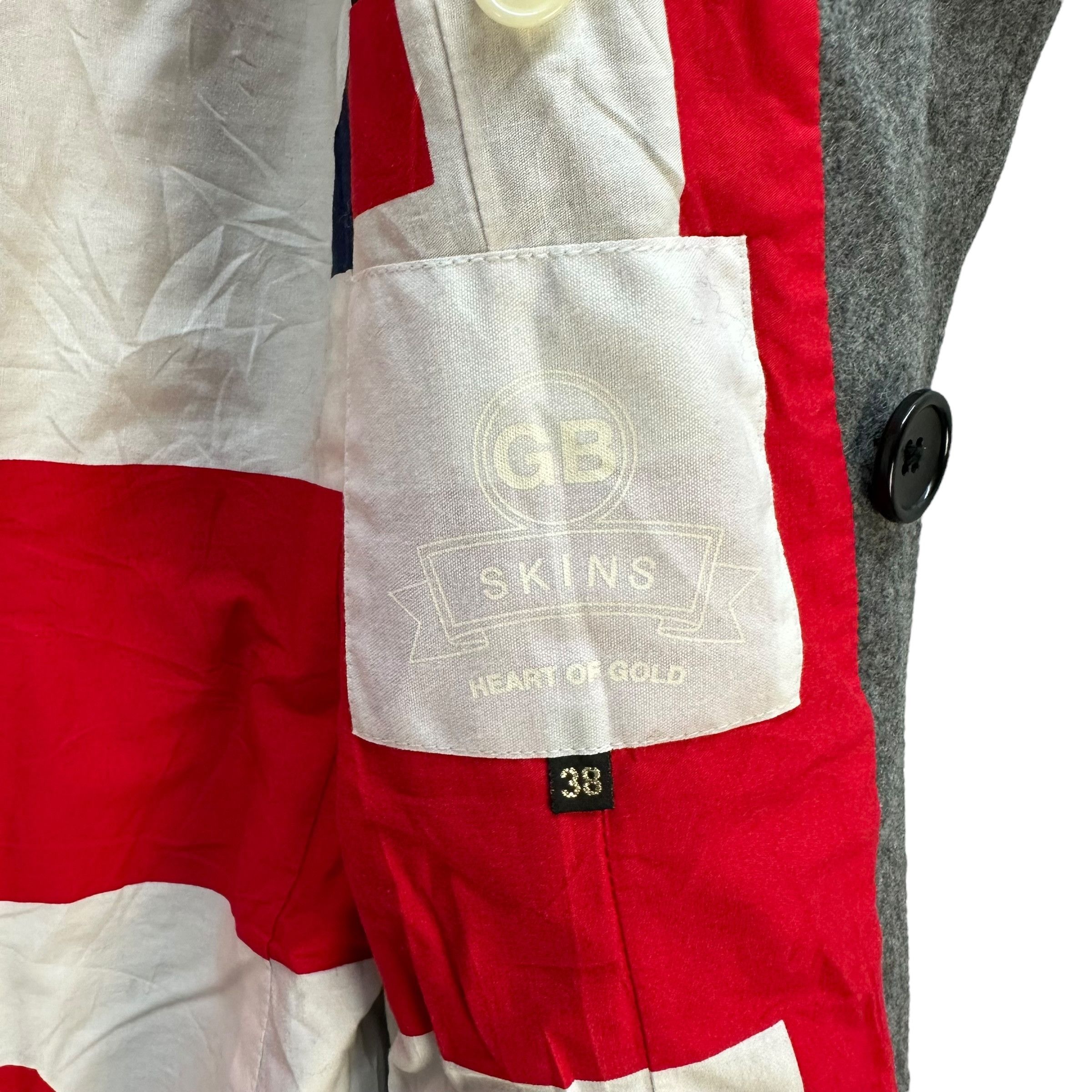 GB GB SKINS British Flag Double Breasted Wool Jacket #A69-1663 Size US S / EU 44-46 / 1 - 10 Thumbnail