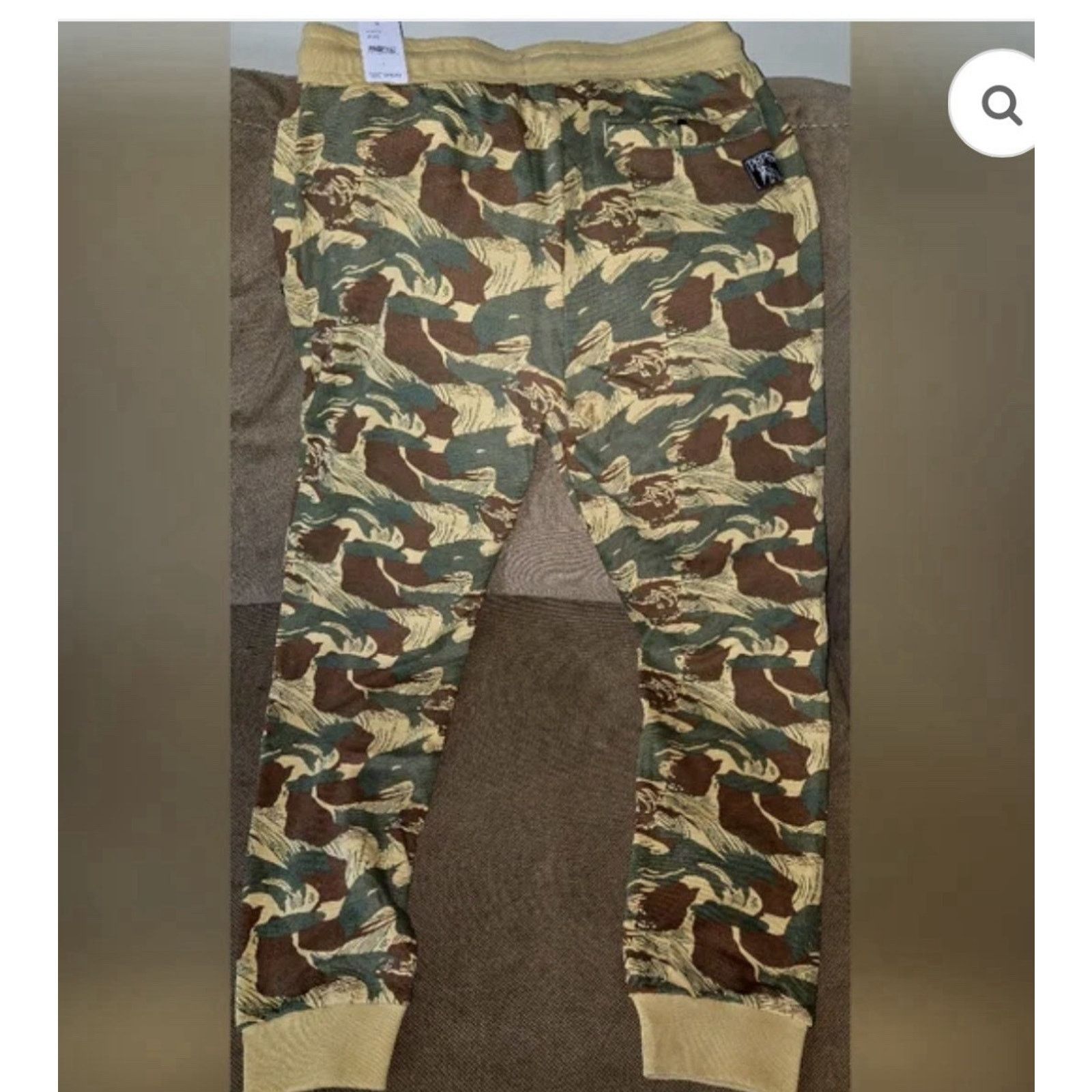 Prps PRPS Men's Beige Camo Jogger Sweatpants NWT Size US 42 / EU 58 - 2 Thumbnail