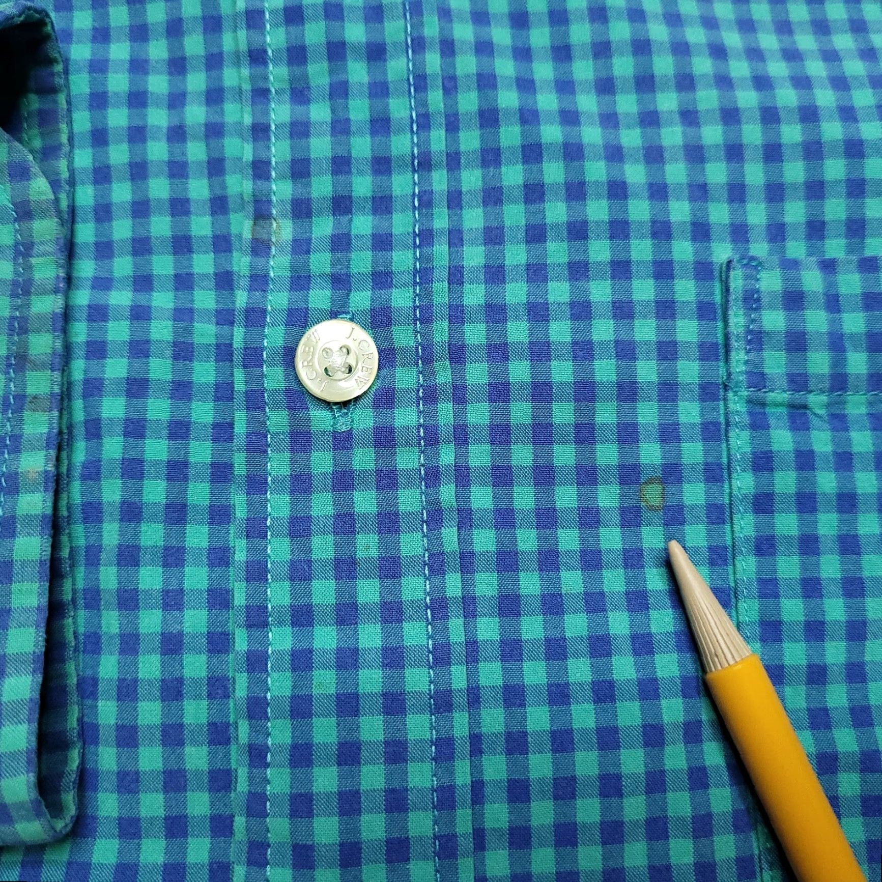 J.Crew VINTAGE J.CREW Blue Green Check Plaid Button-Up Long Sleeve Shirt Adult Small Cotton Mens Size US S / EU 44-46 / 1 - 3 Thumbnail