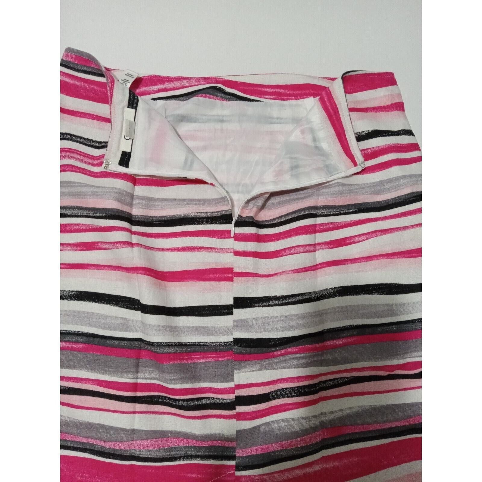 & Other Stories Cato Skirt 8 (32x23) Lined Pencil Striped Flat Front Slit Size 30" / US 8 / IT 44 - 8 Thumbnail