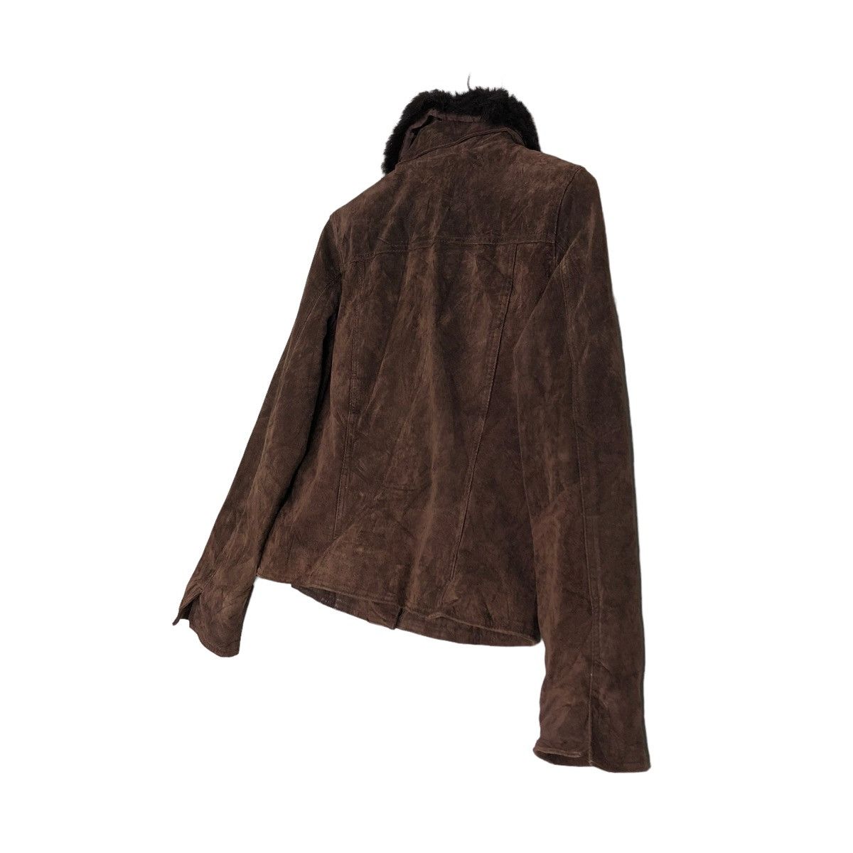 Japanese Brand VINTAGE CROPPED BIKER JACKET STYLE ME JAPAN MINK FUR COLLAR Size M / US 6-8 / IT 42-44 - 10 Thumbnail