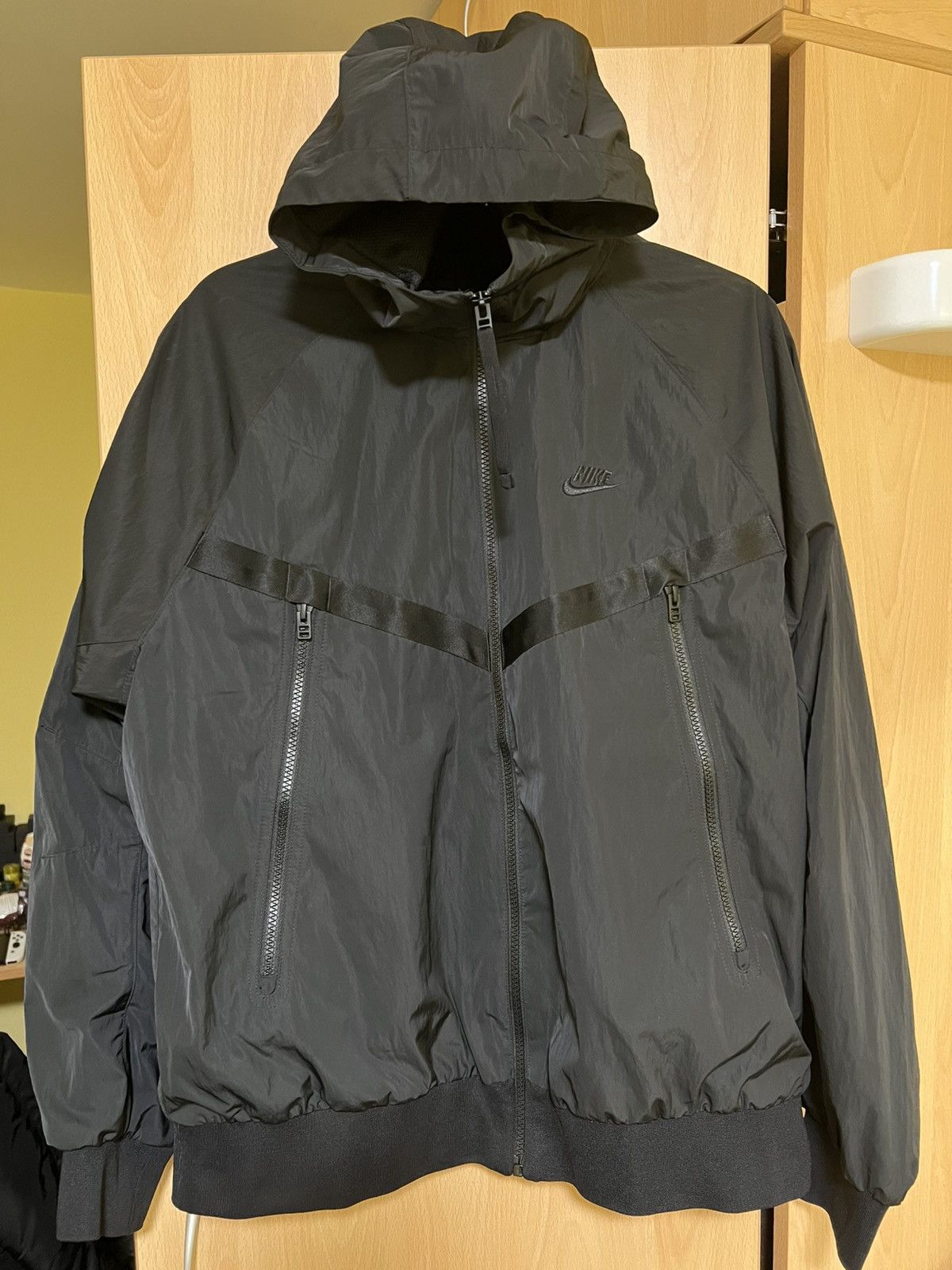 Nike Triple Black Nike Windrunner HD Hooded Jacket(M) Size US M / EU 48-50 / 2 - 1 Thumbnail