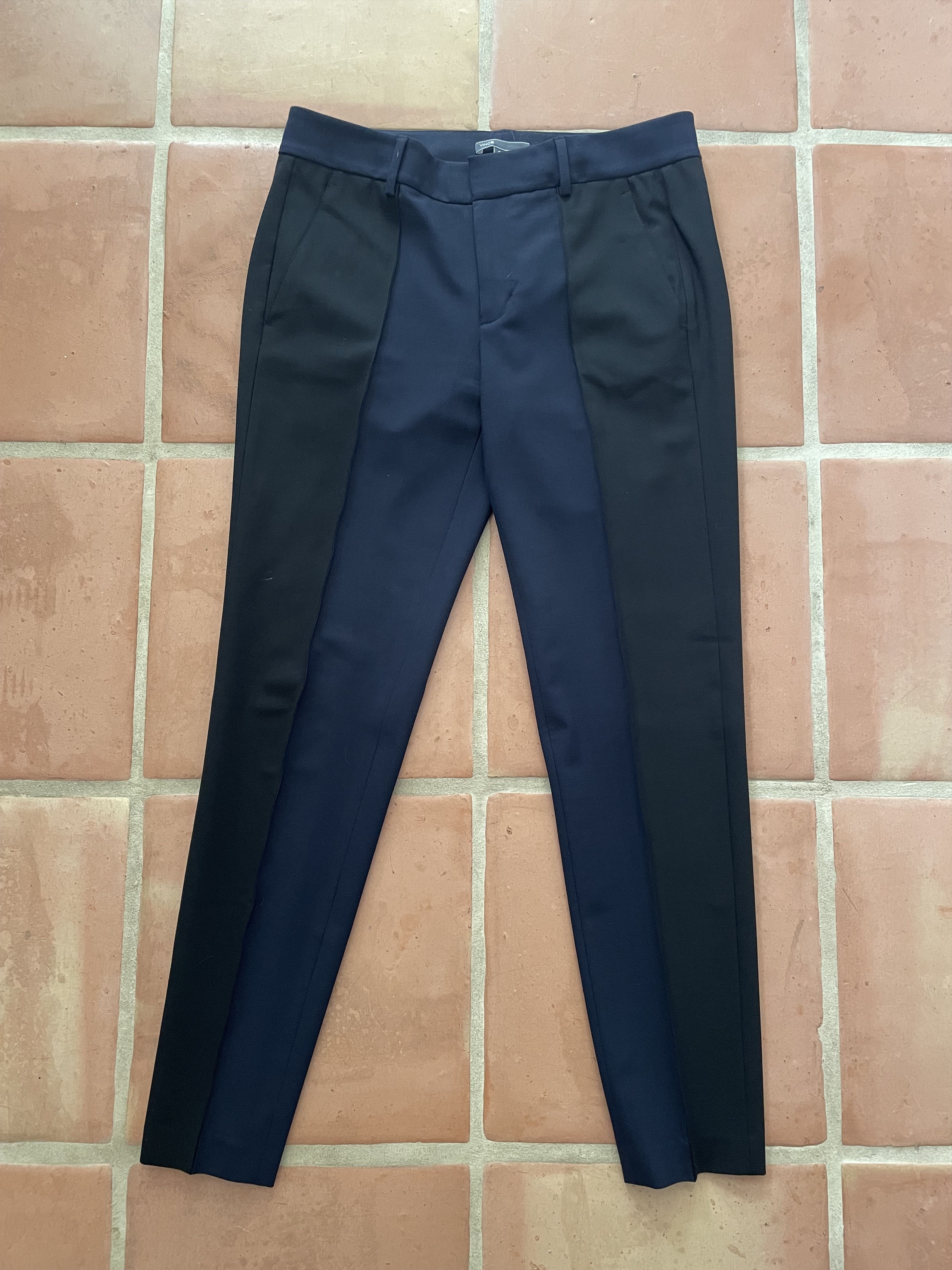 Vince Vince Pants Wool Trouser Skinny Ankle Blue/Black Size 4 Size 27" / US 4 / IT 40 - 1 Thumbnail