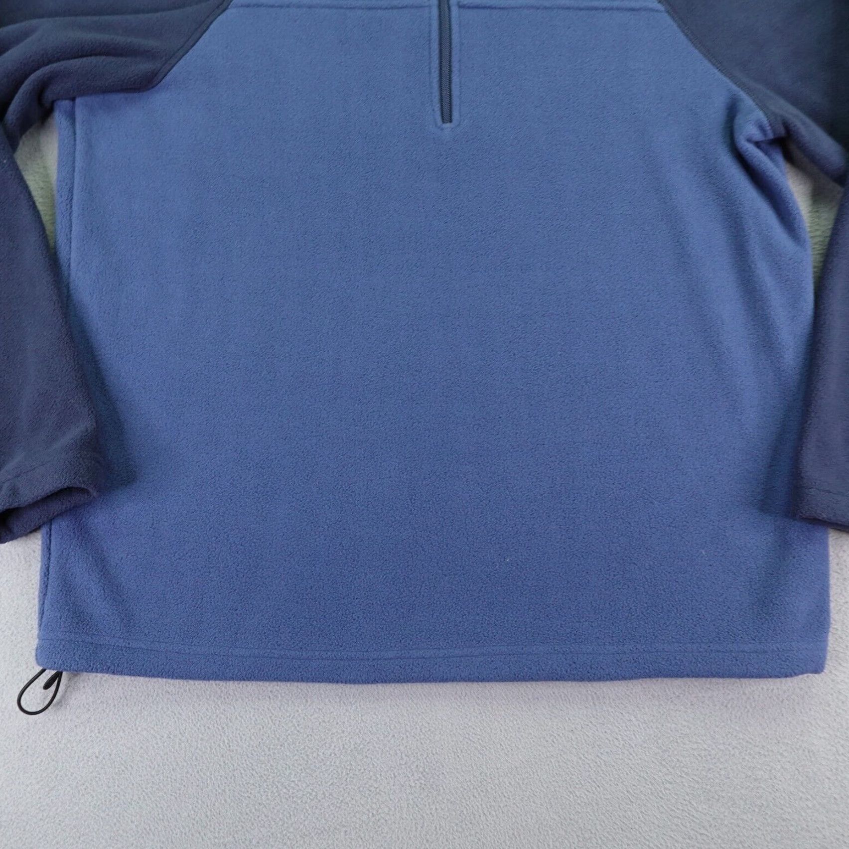 Vintage Cabelas Sweater Mens Large Blue Fleece Pullover 1/4 Zip Pullover Midlayer Raglan Size US L / EU 52-54 / 3 - 4 Thumbnail