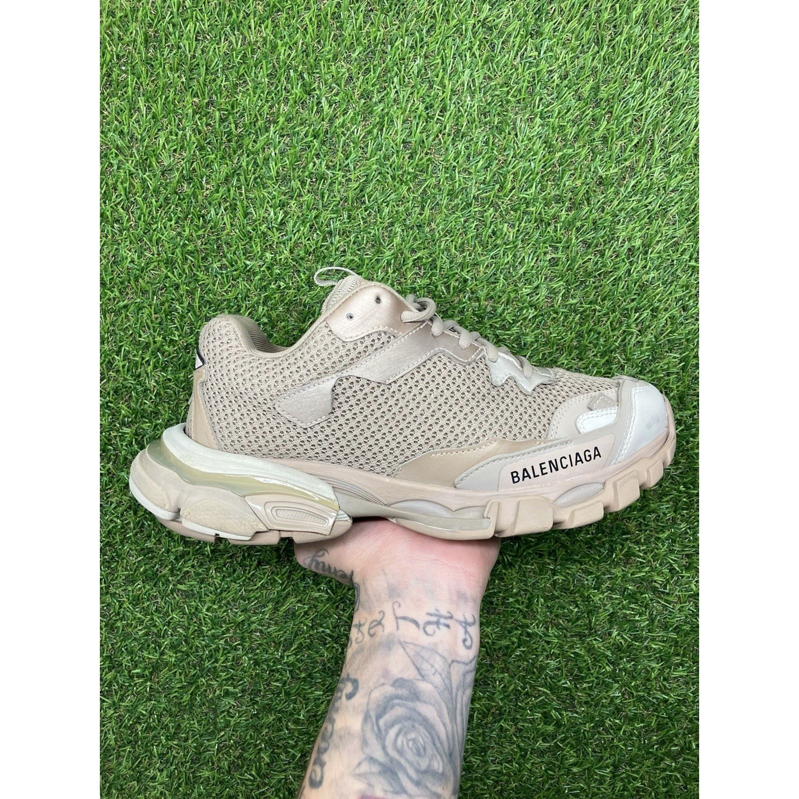 Balenciaga Balenciaga Track.3 ' Beige ' Size US 5.5 / EU 38 - 2 Thumbnail