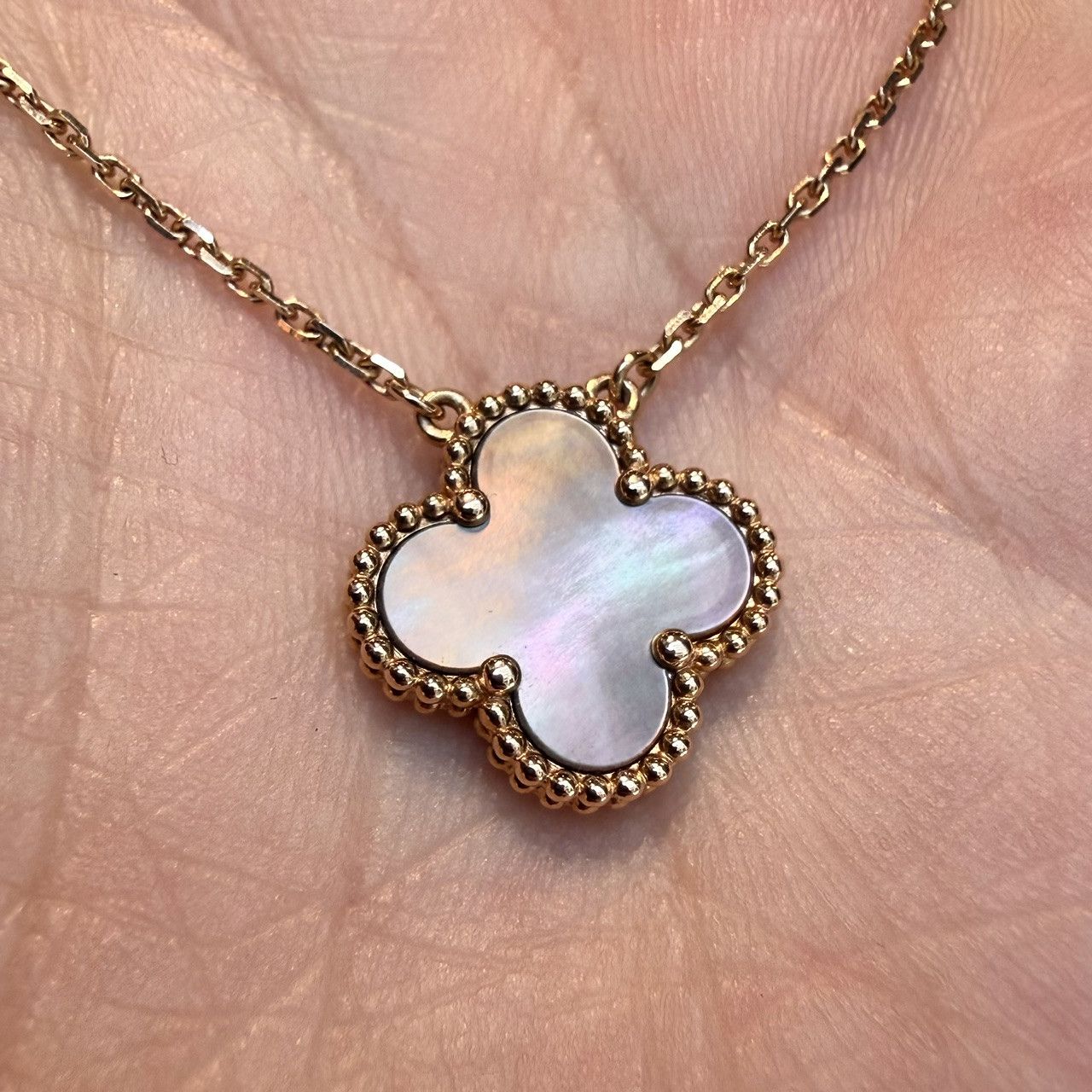 Van Cleef & Arpels Van Cleef & Arpels 18k Rose Gold Mother of Pearl Alhambra Size ONE SIZE - 2 Thumbnail
