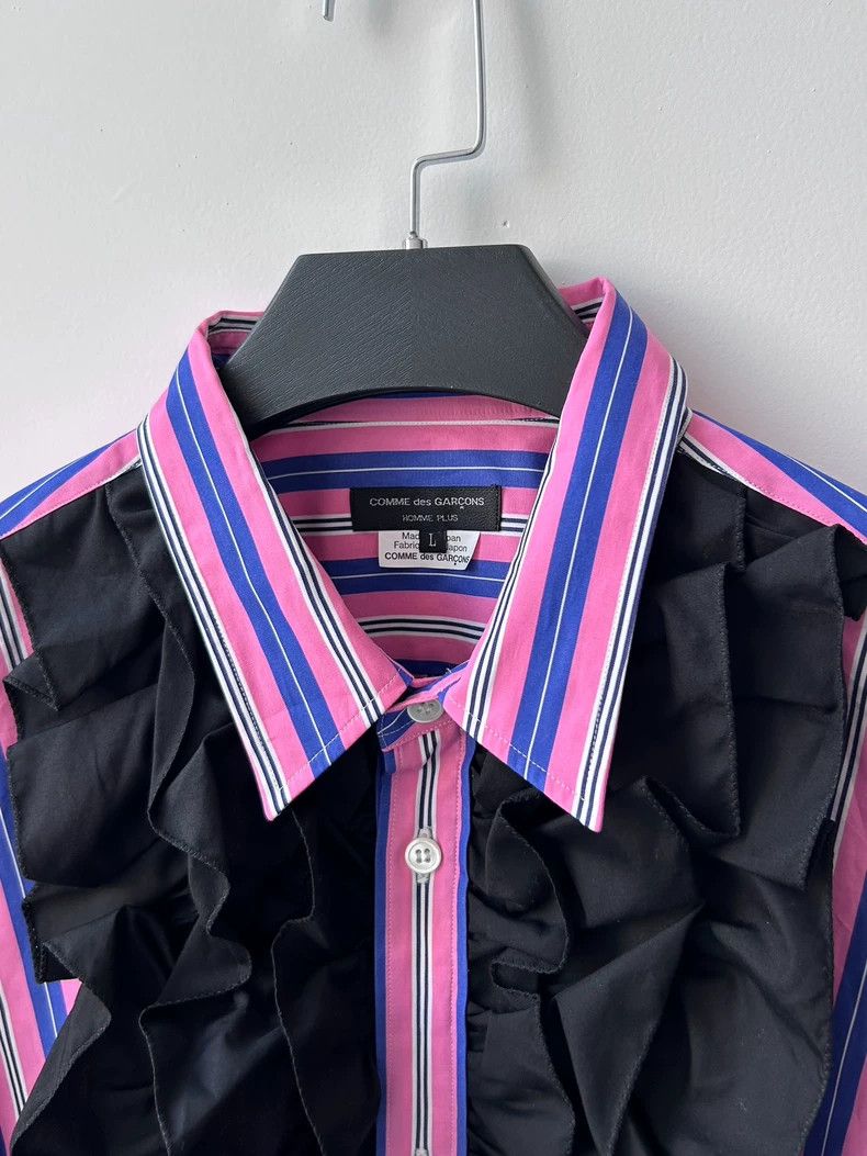 Comme des Garcons Comme Des Garcons Three-dimensional jacquard striped shirt Size US L / EU 52-54 / 3 - 4 Thumbnail