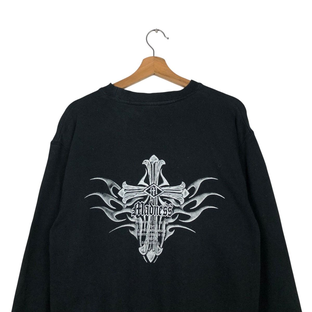 Japanese Brand 📌Vintage Sweatshirt Madness Punk Design Chrome Hearts Style Size US M / EU 48-50 / 2 - 10 Thumbnail