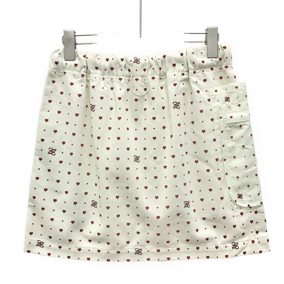 Fendi Fendi Beige All-over Heart Print Casual Mini Skirt K26WX Size 28" / US 6 / IT 42 - 2 Thumbnail