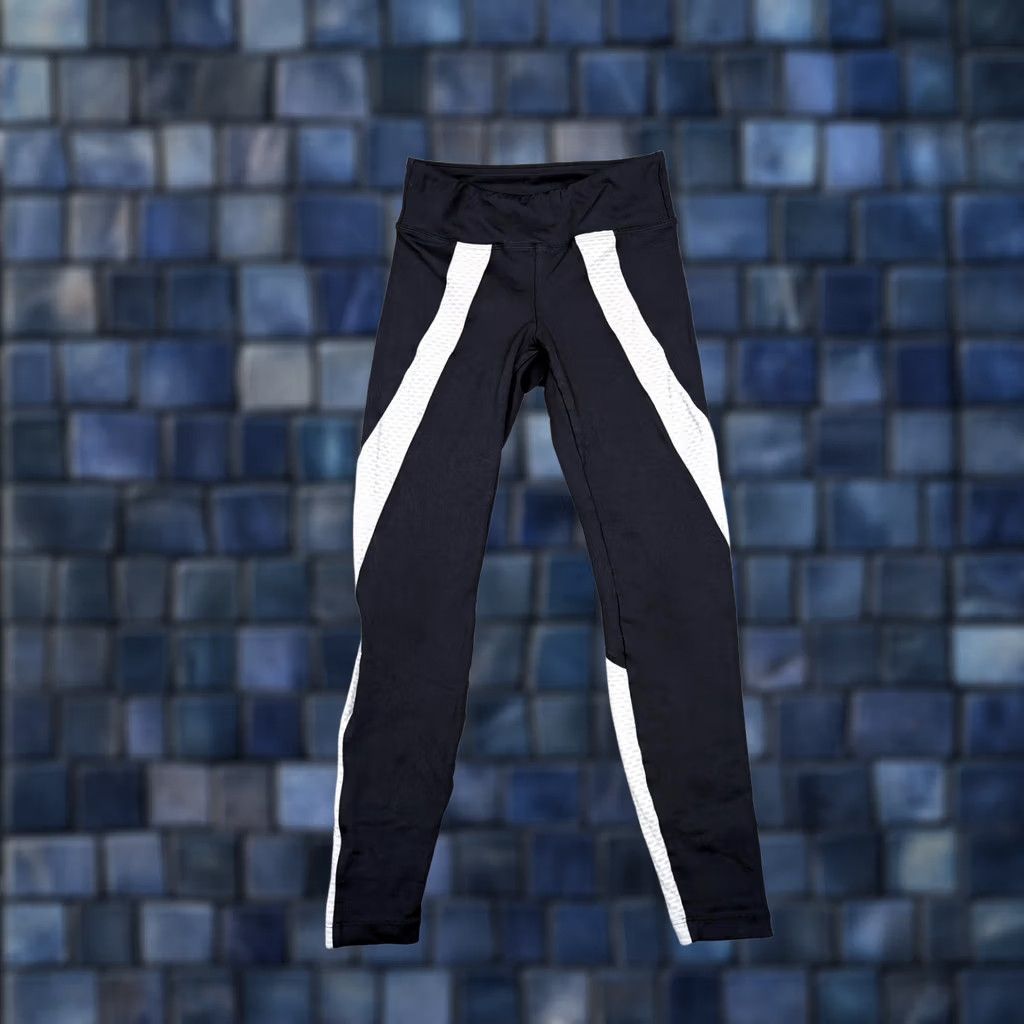 Vintage Koral Leggings Womens Small Black White Vixen Athletic Yoga Compression Size 28" / US 6 / IT 42 - 1 Thumbnail