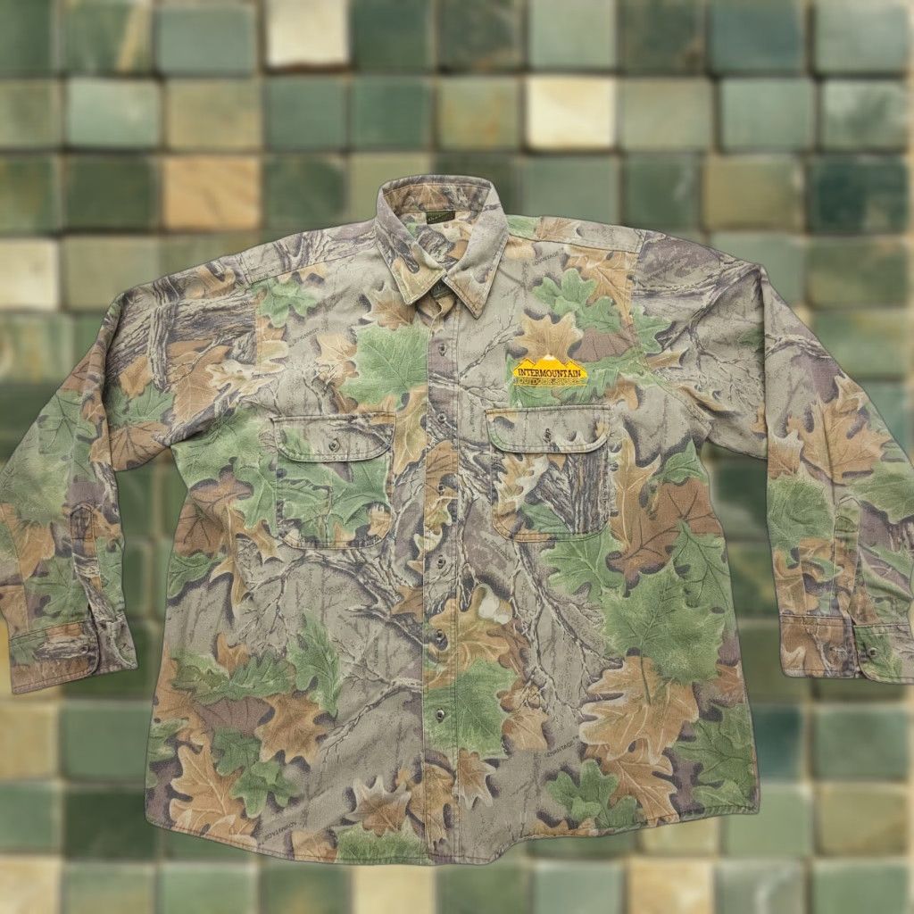 Vintage VINTAGE Spartan Advantage Camo Shirt Mens XL Long Sleeve Button-Up Twill USA Made Collar Pocket Outdoor All Seasons Size US XL / EU 56 / 4 - 1 Thumbnail