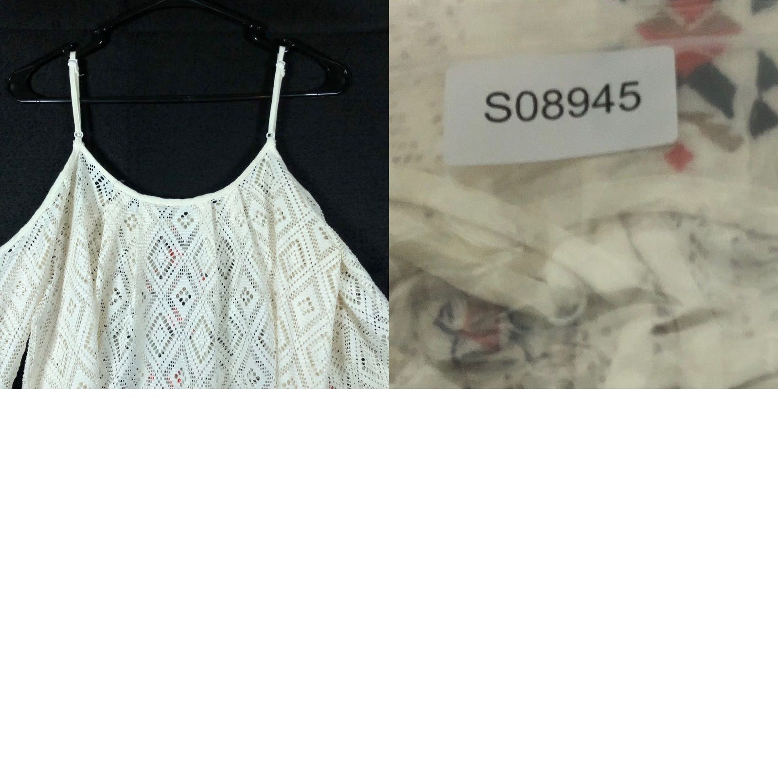 Miss Me Miss Me Blouse Ivory Laser Diamond Cold Shoulder Sheer Small Womens Shirt Small Size S / US 4 / IT 40 - 9 Thumbnail